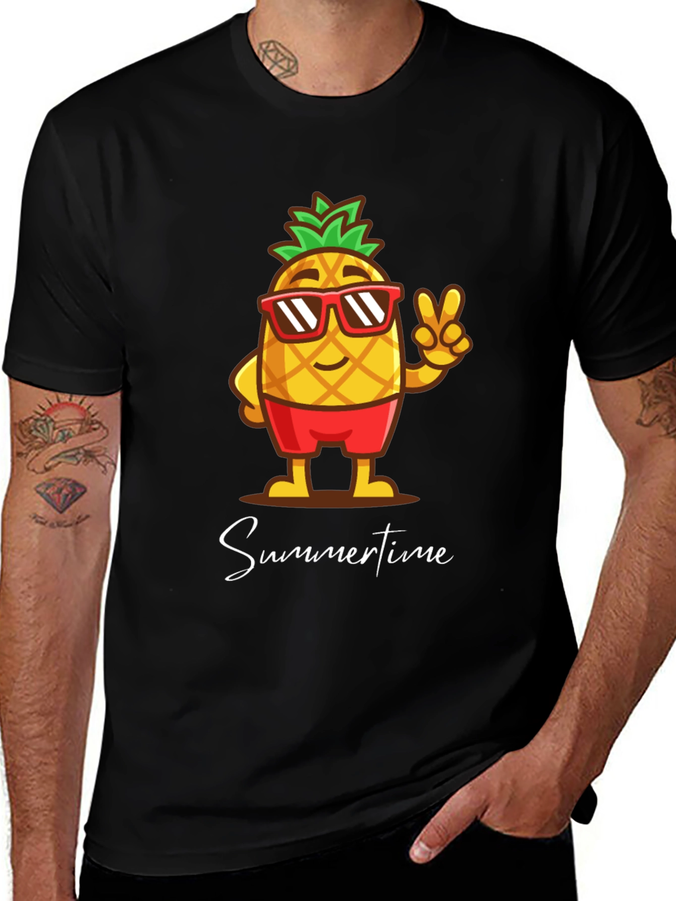 Variant 3 of Summertime Pineapple Graphic T-Shirt