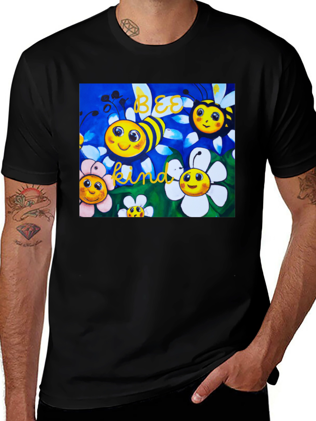 Bee Kind Graphic Tee - Black Casual Shirt