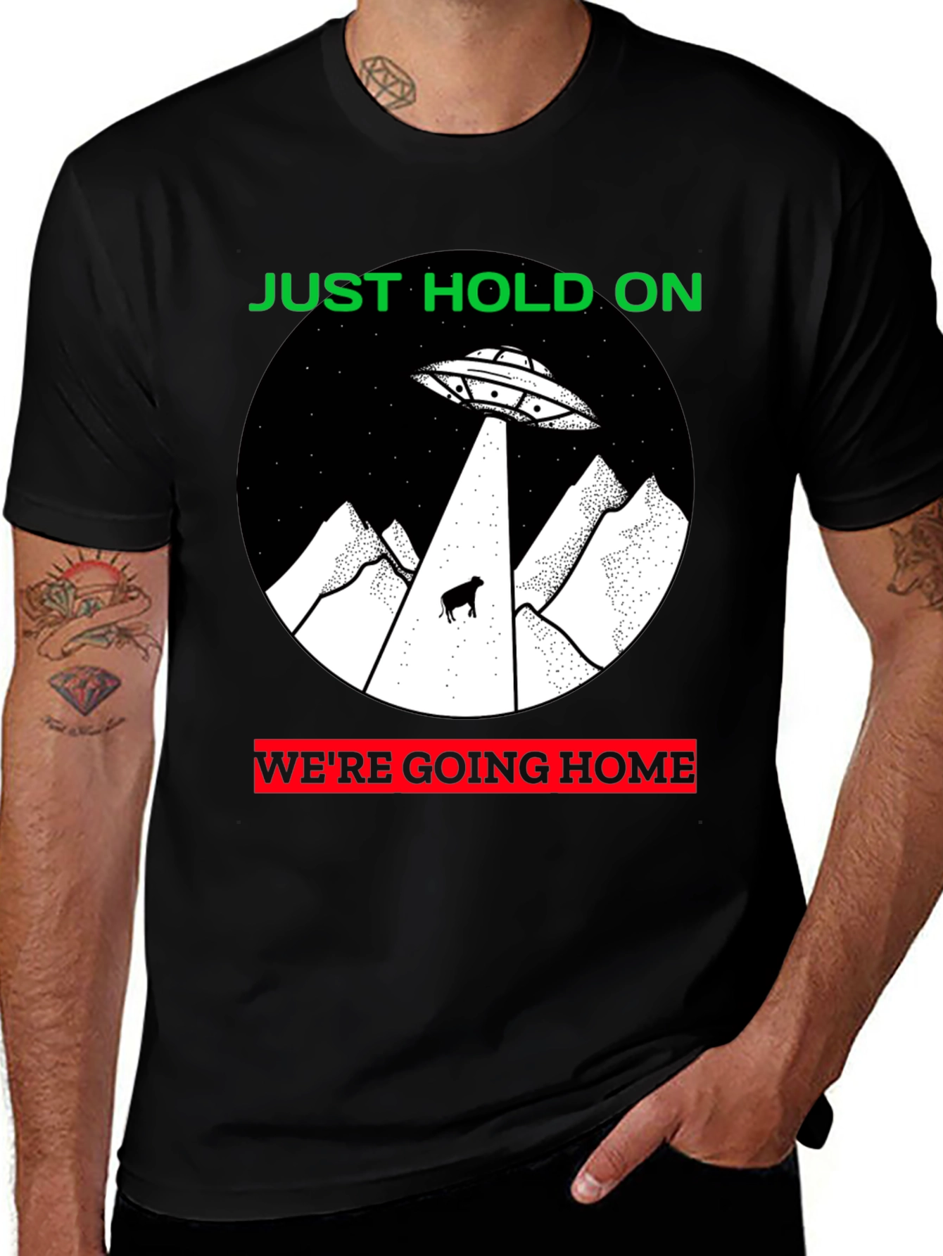UFO Abduction T-Shirt - "We're Going Home"