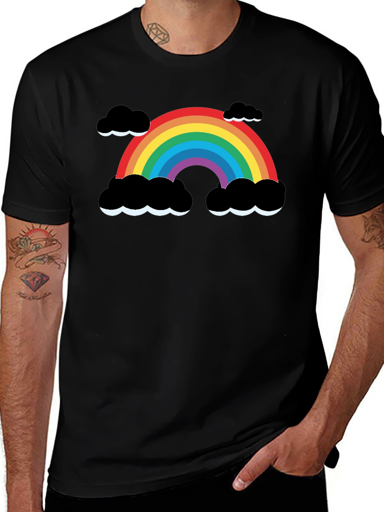 Variant 22 of Rainbow Cloud Graphic T-Shirt