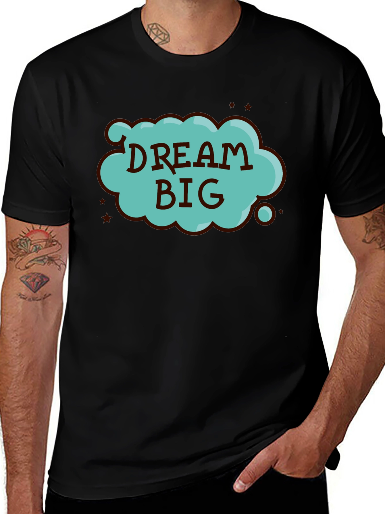 Variant 12 of Dream Big Graphic Tee - Stylish Black Cotton T-Shirt