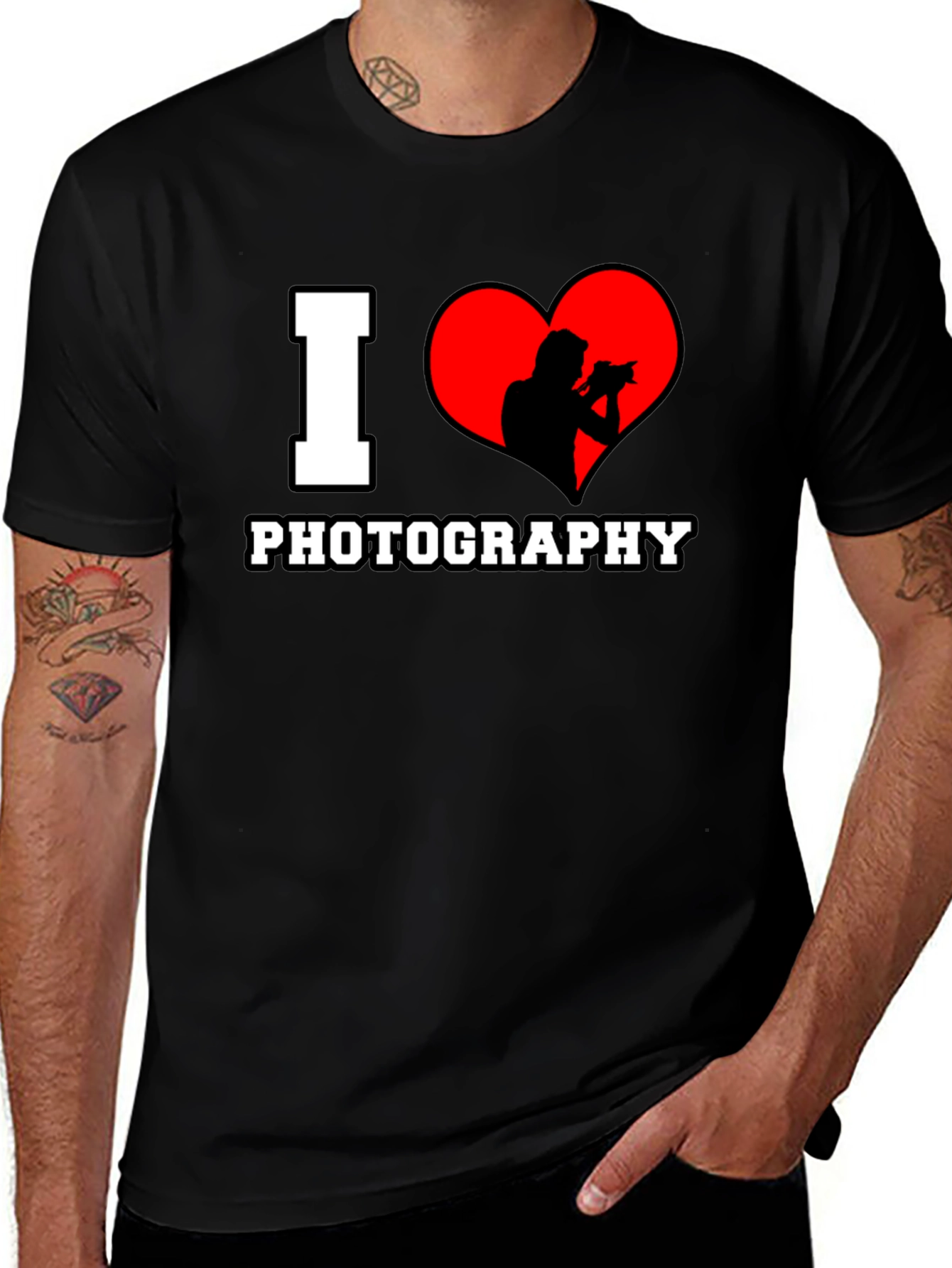 Variant 22 of I Heart Photography Black T-Shirt