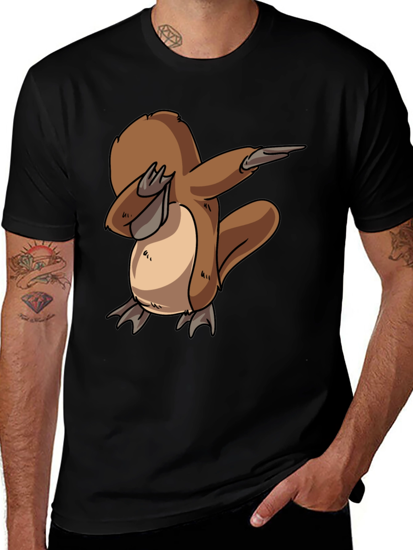 Variant 14 of Dabbing Platypus Graphic Tee - Unisex