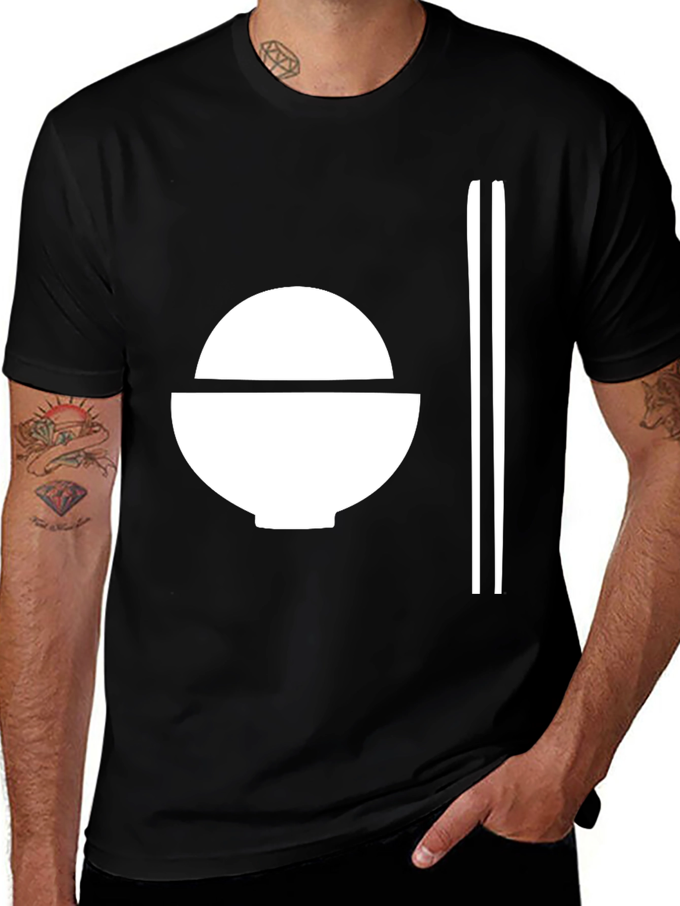 Variant 27 of Minimalist Rice Bowl T-Shirt