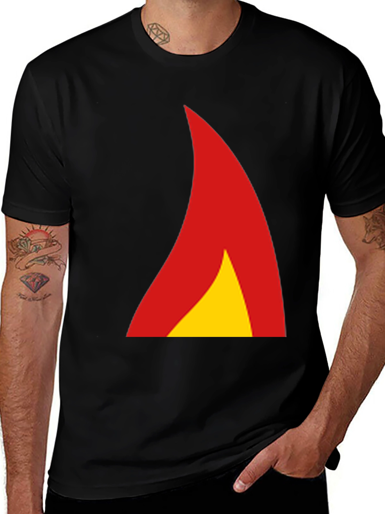 Variant 29 of Flame Graphic Black T-Shirt