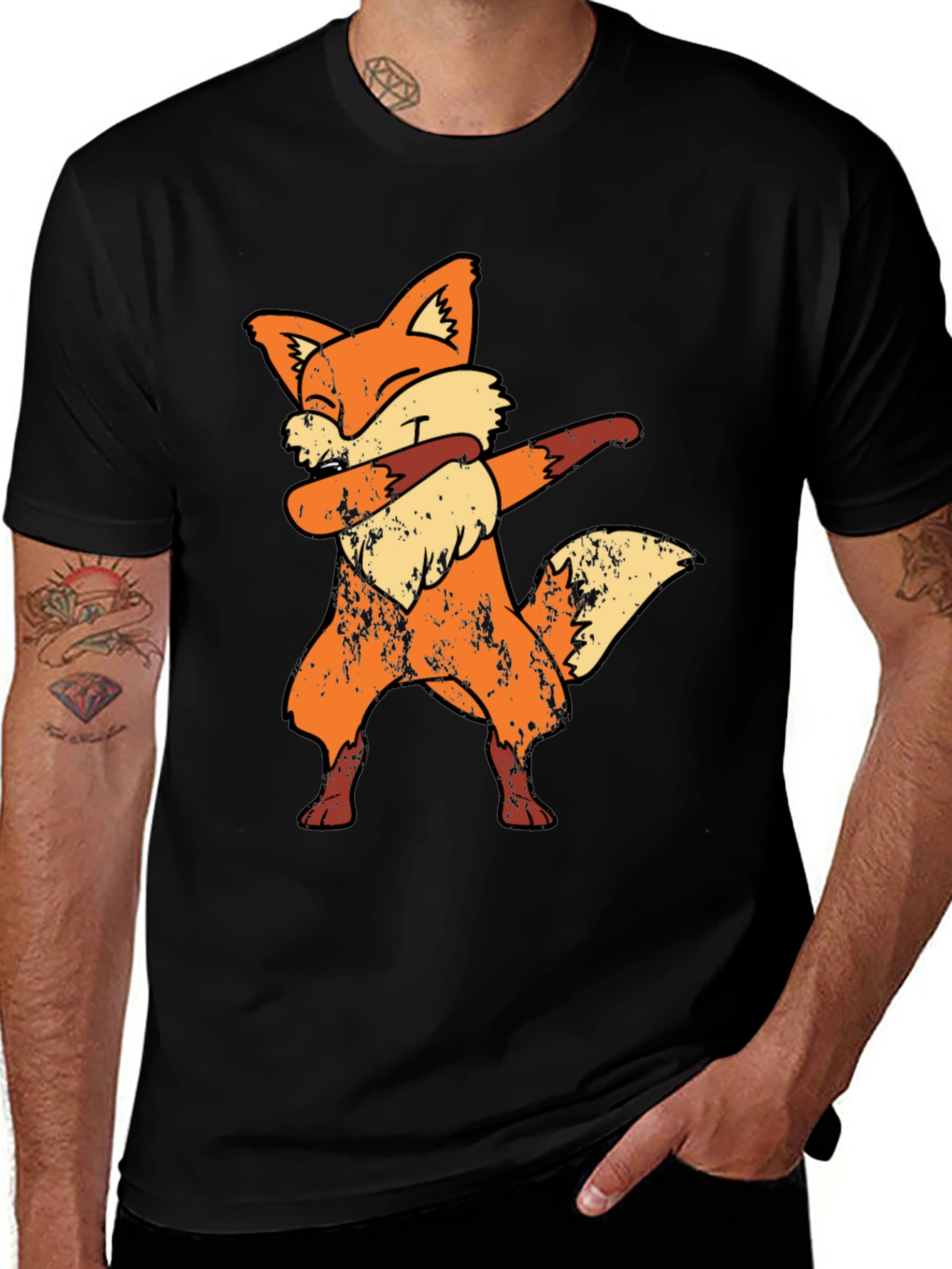 Variant 21 of Dabbing Fox Graphic Tee - Funny Novelty Shirt