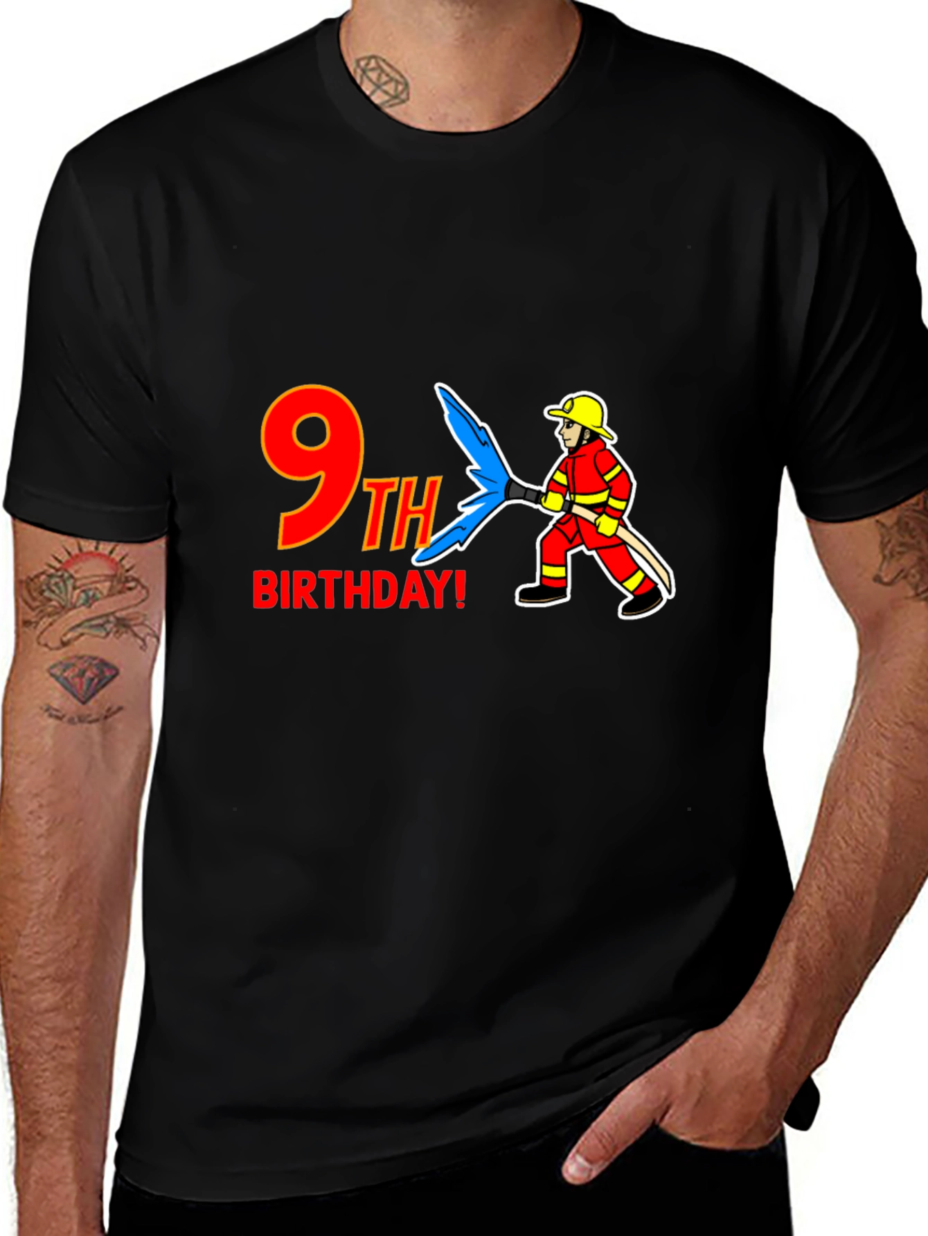 Variant 18 of 9th Birthday Firefighter T-Shirt