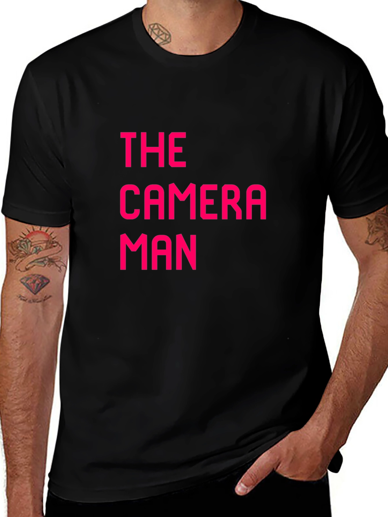 Variant 26 of The Camera Man Graphic Tee - Trendy Crew Neck Shirt