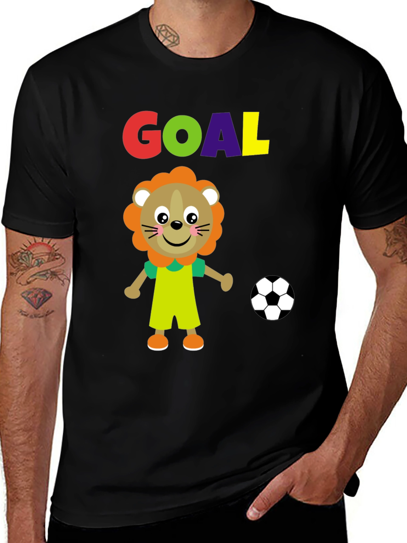Variant 2 of Goal Lion Soccer T-Shirt - Cute Cartoon Tee