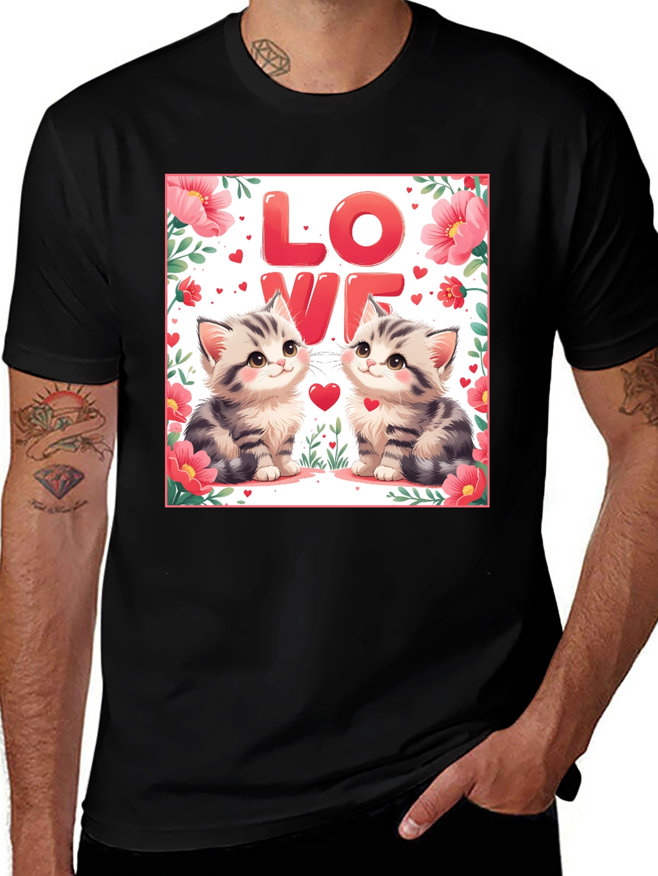Variant 18 of Cute Kittens Valentine's Day T-Shirt - Love Design