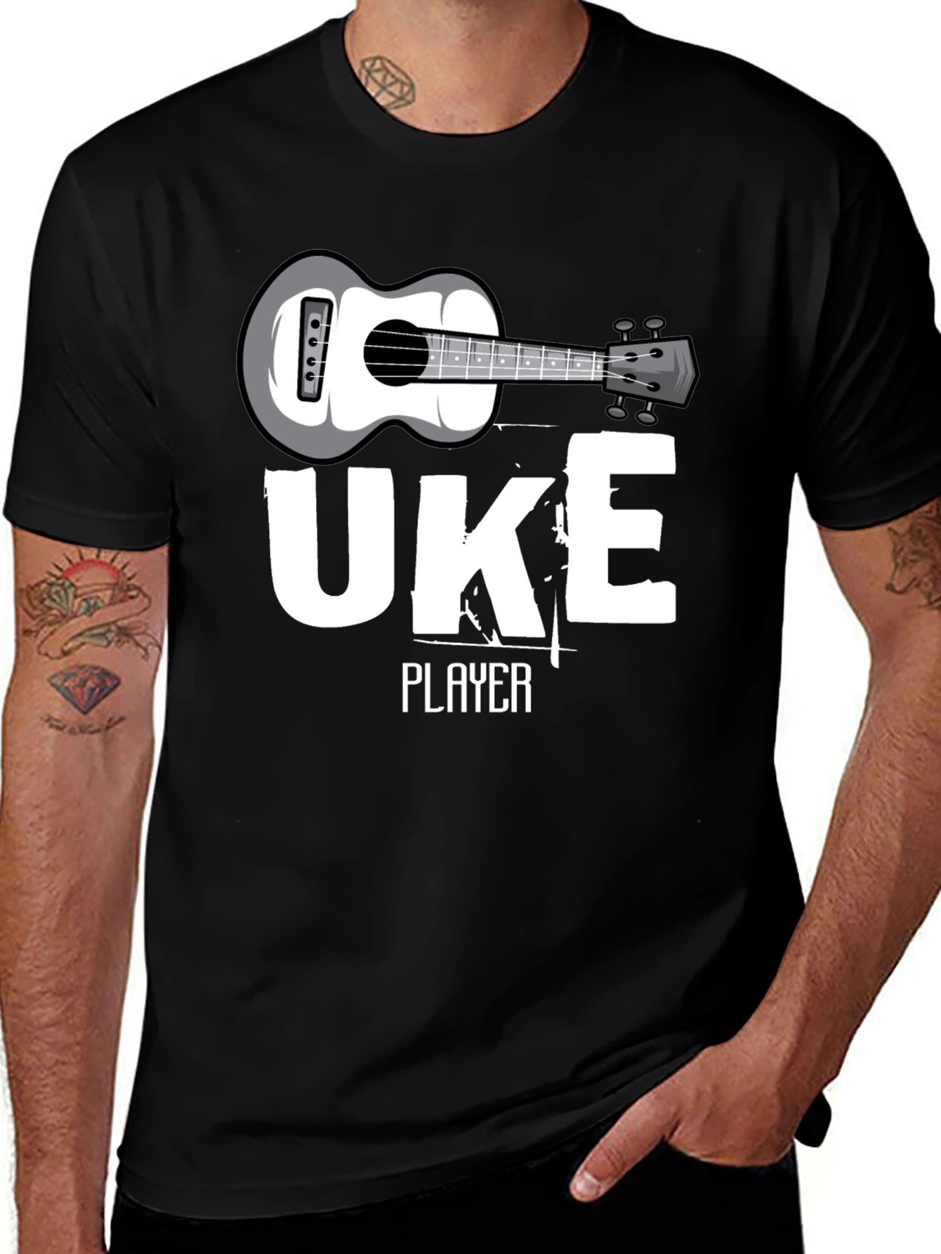 Variant 10 of Uke Player Graphic Tee - Ukulele Lover