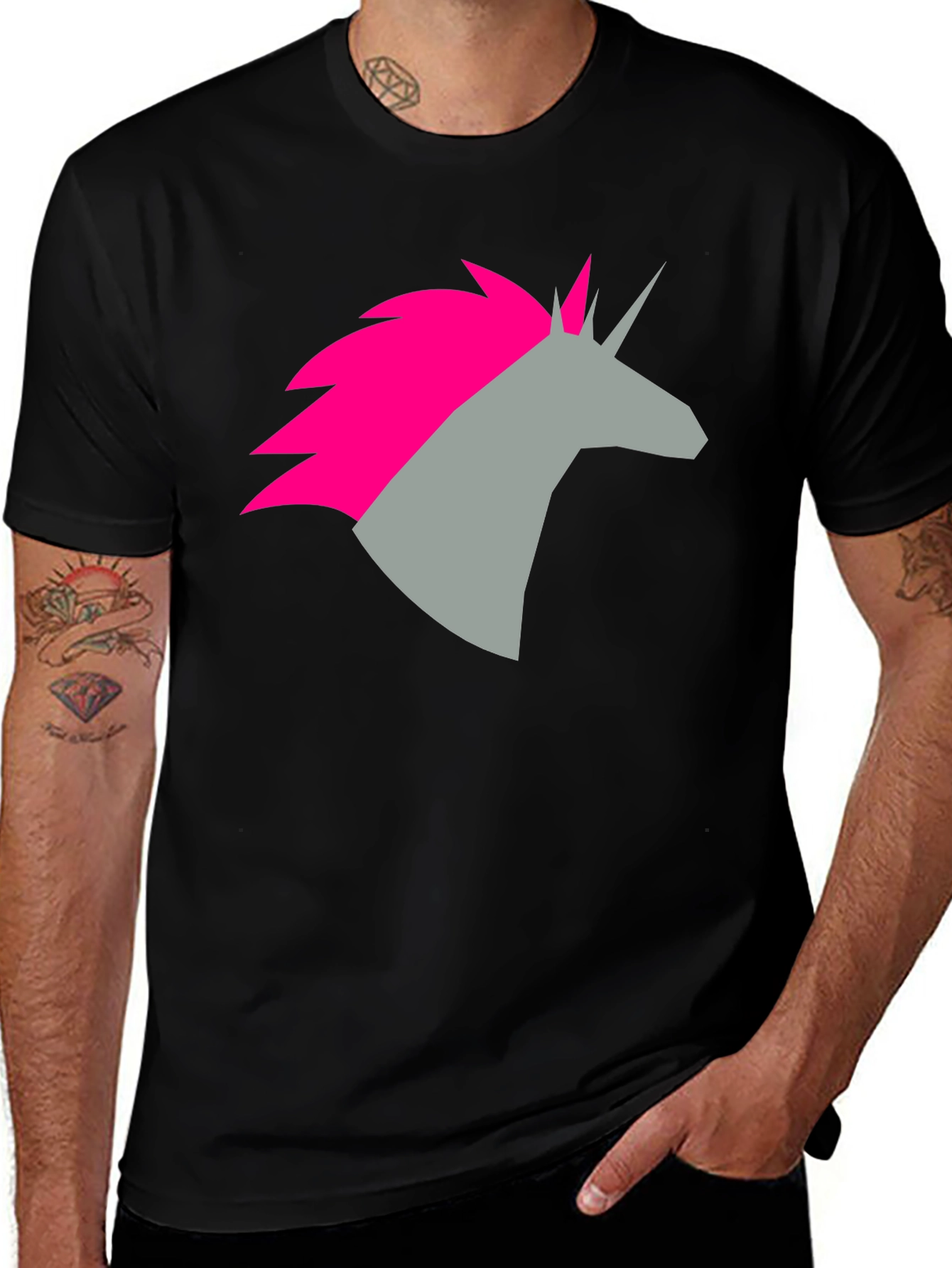 Variant 30 of Unicorn Graphic Tee - Modern Crew Neck