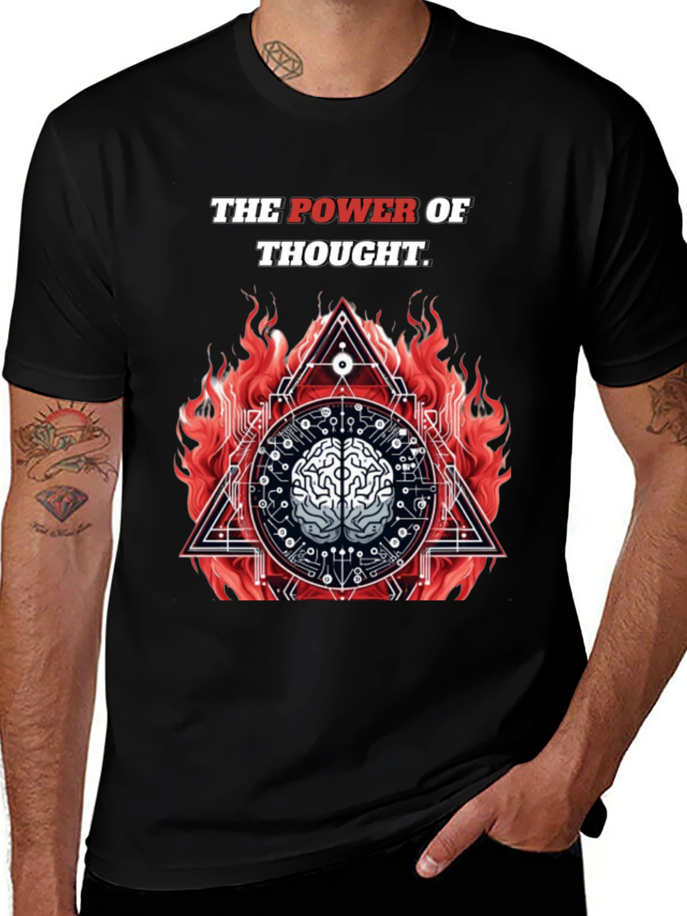 Variant 18 of The Power of Thought Graphic Tee - Black