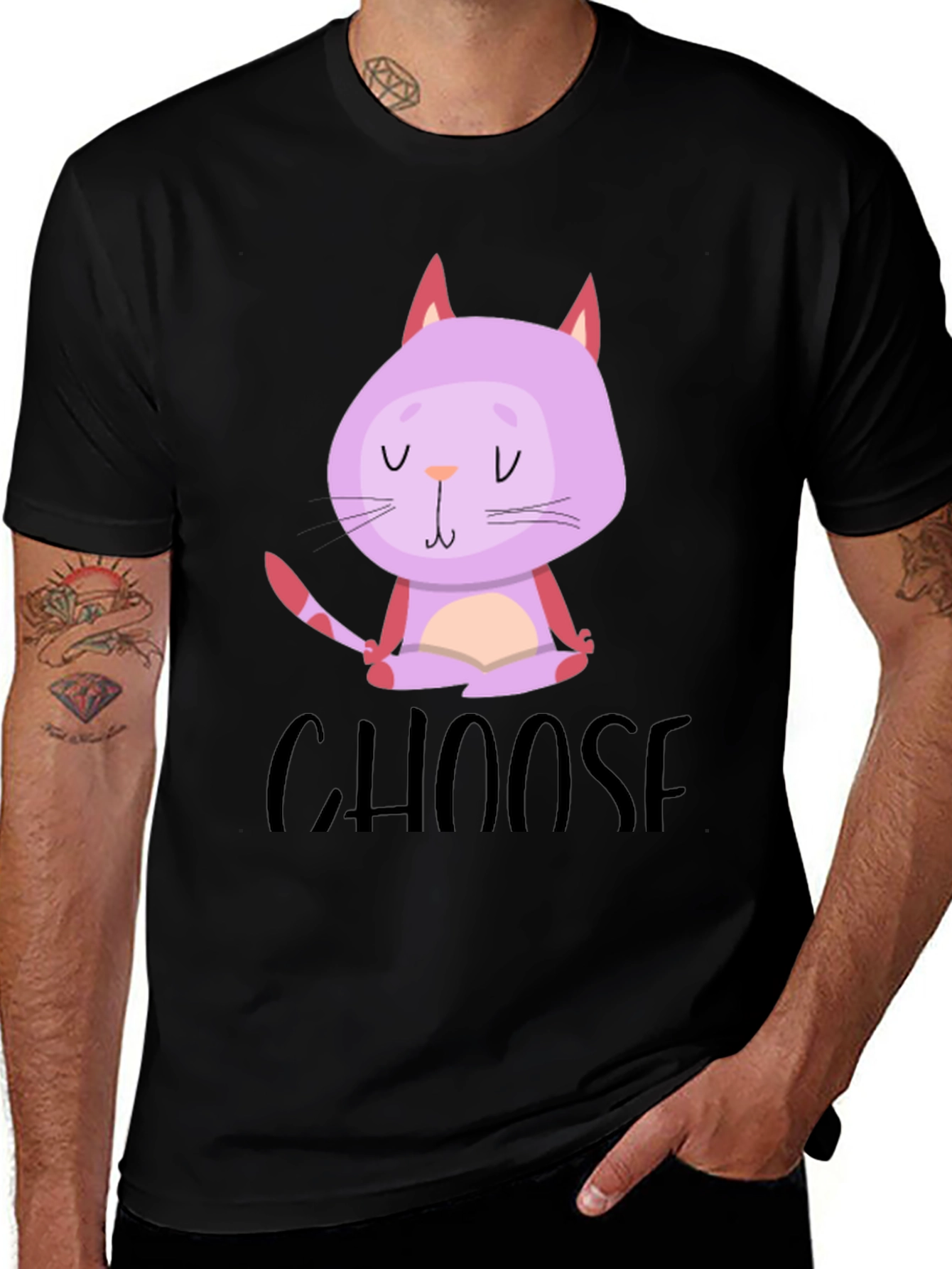 Variant 9 of Zen Cat Meditation T-Shirt