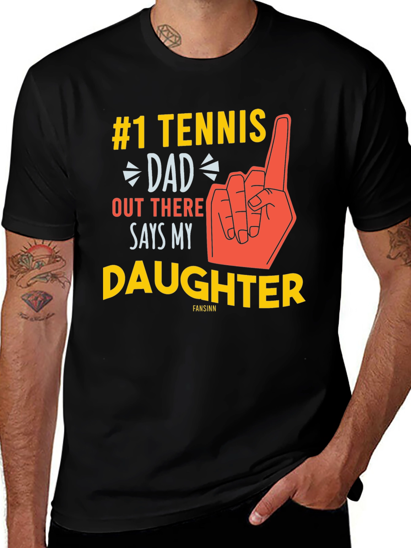 Variant 3 of #1 Tennis Dad T-Shirt - Out There Says My Daughter!
