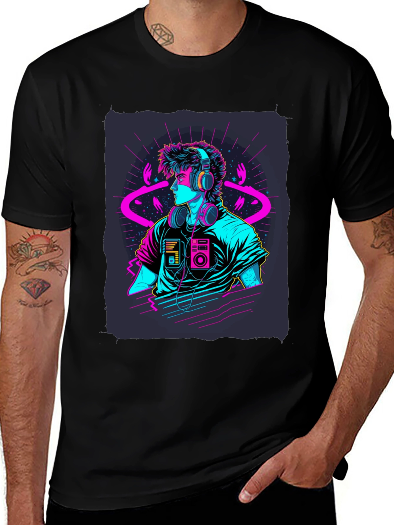 Variant 26 of Retro Wave T-Shirt - 80s Neon Style