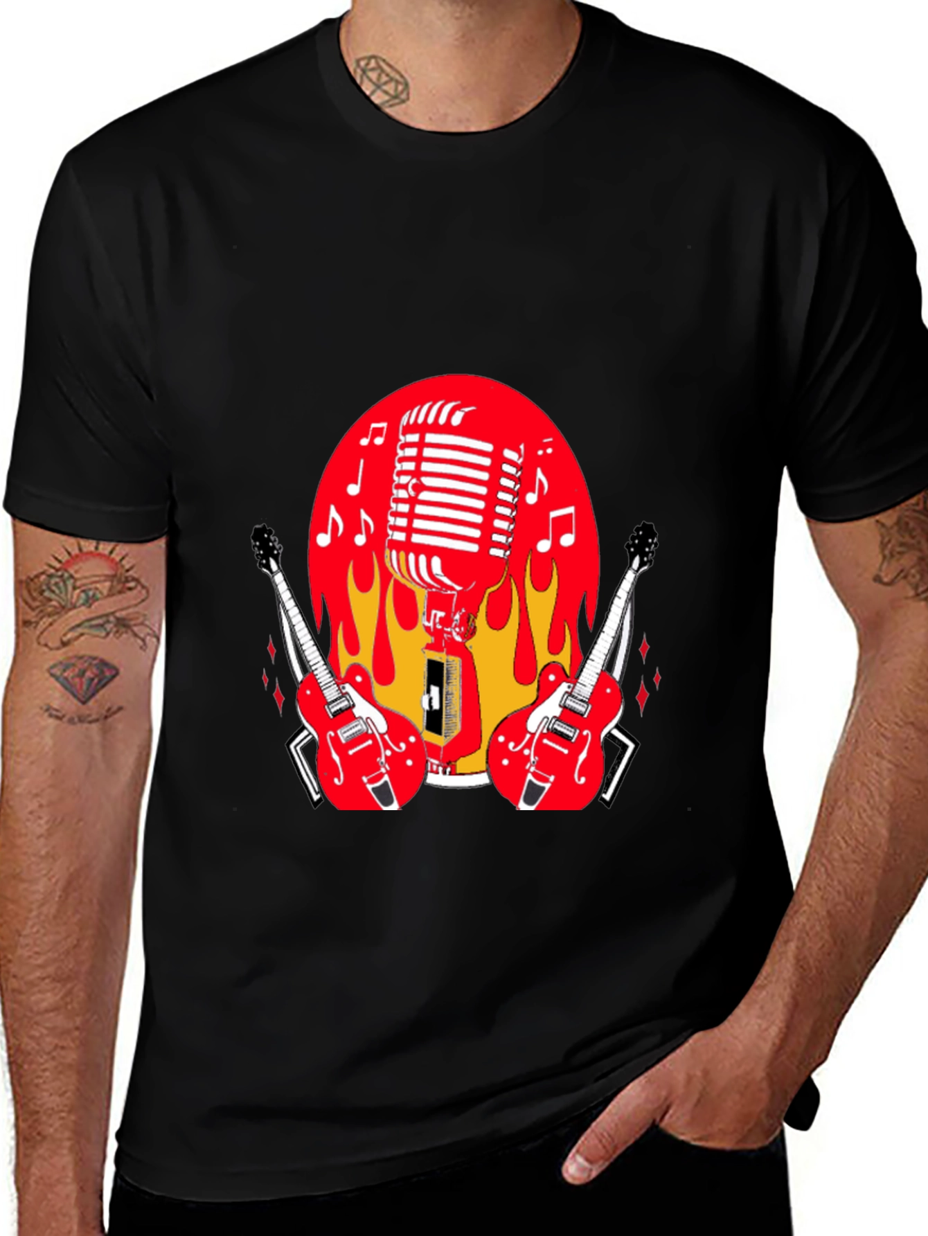 Variant 23 of Rock 'n' Roll Graphic Tee - Music Lover's T-Shirt