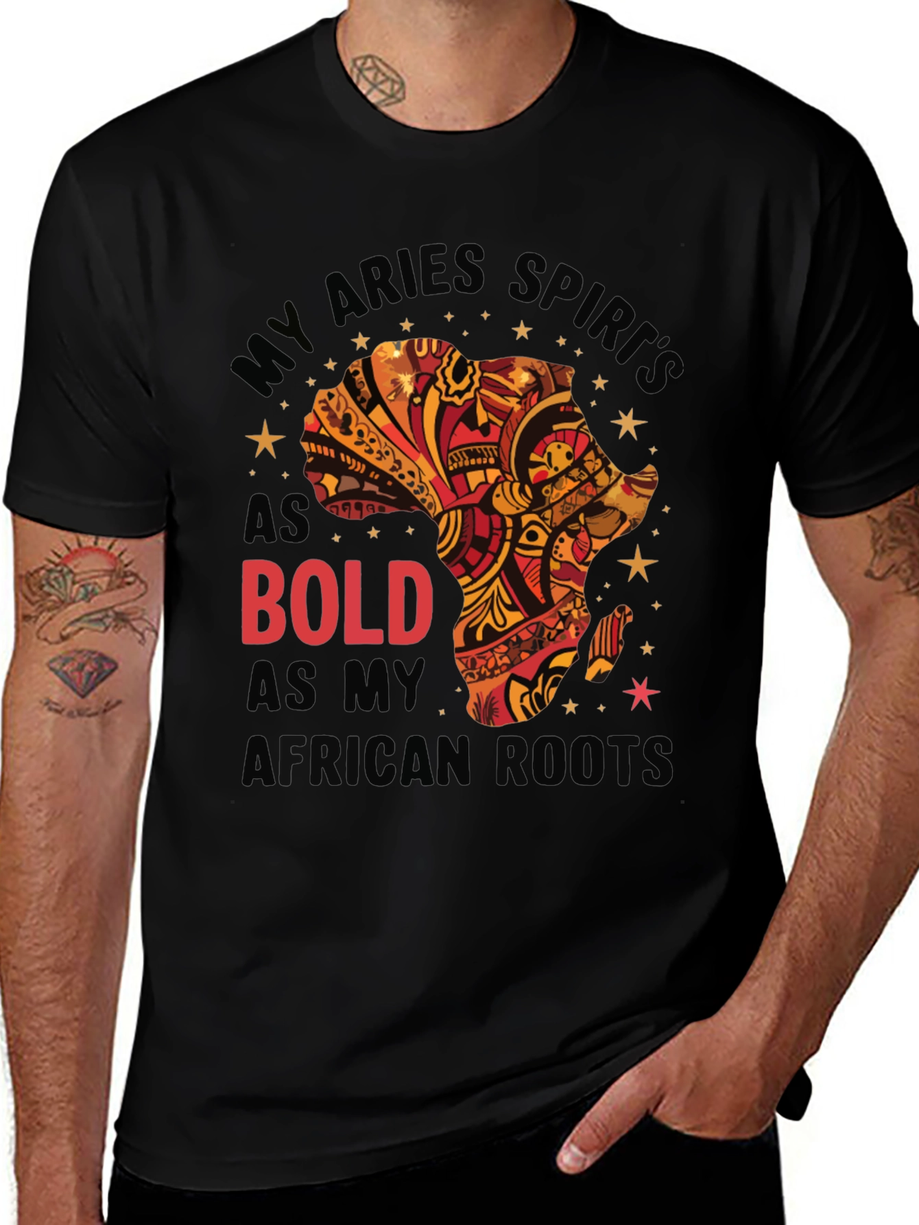 Bold Aries Spirit African Roots Tee
