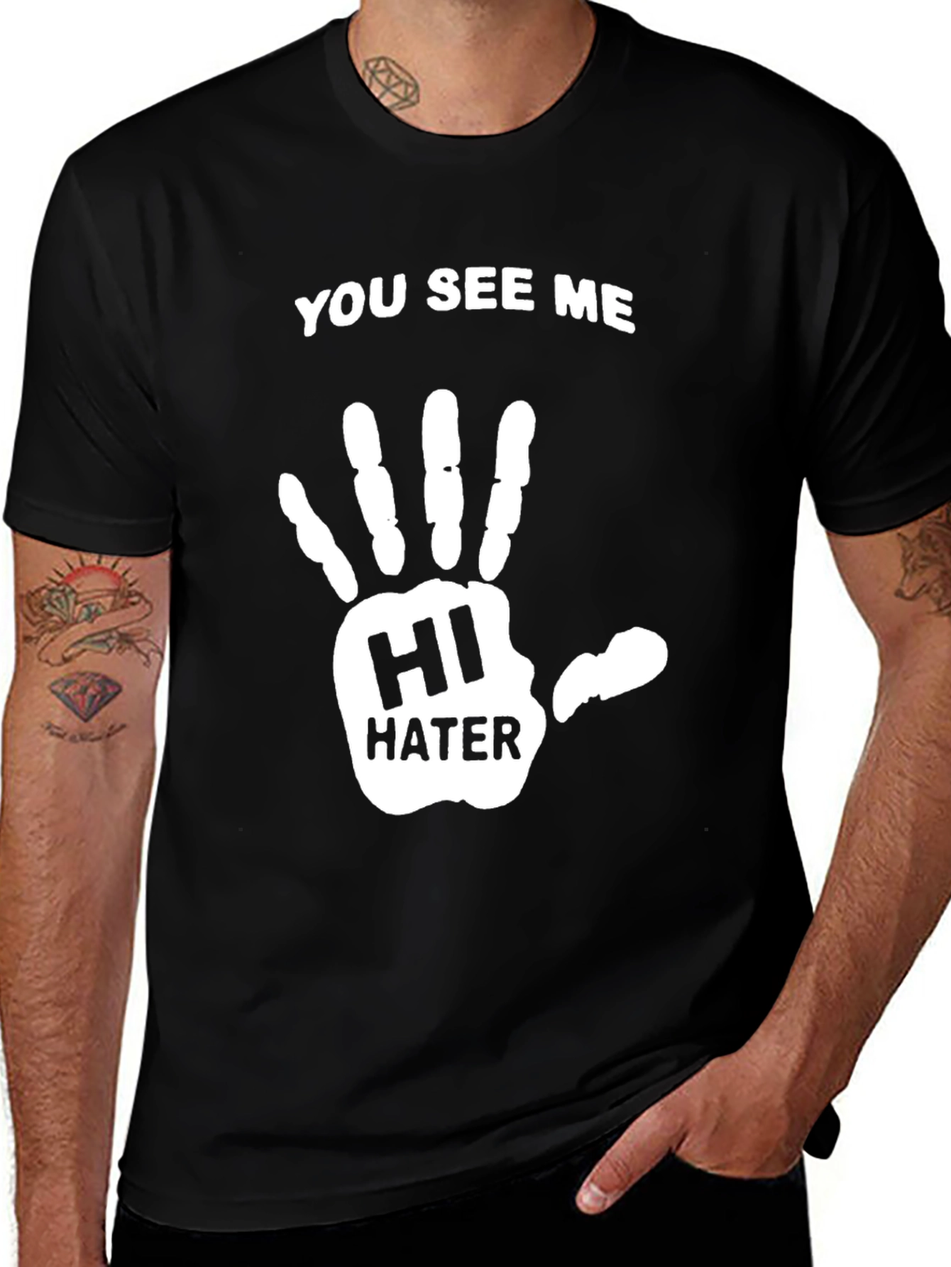 Variant 4 of Hi Hater T-Shirt - Funny Graphic Tee