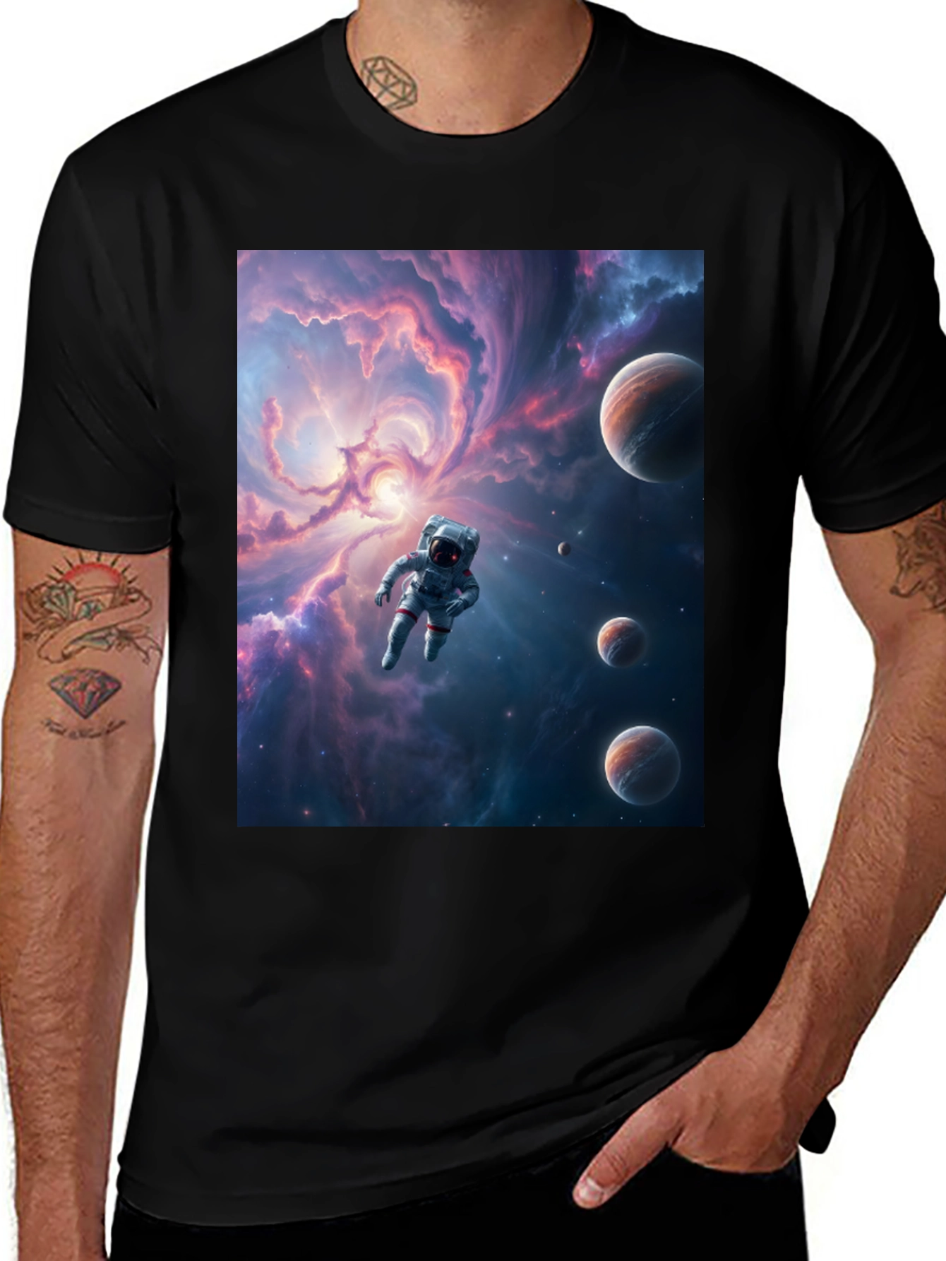 Variant 17 of Astronaut Galaxy T-Shirt - Space Traveler Tee