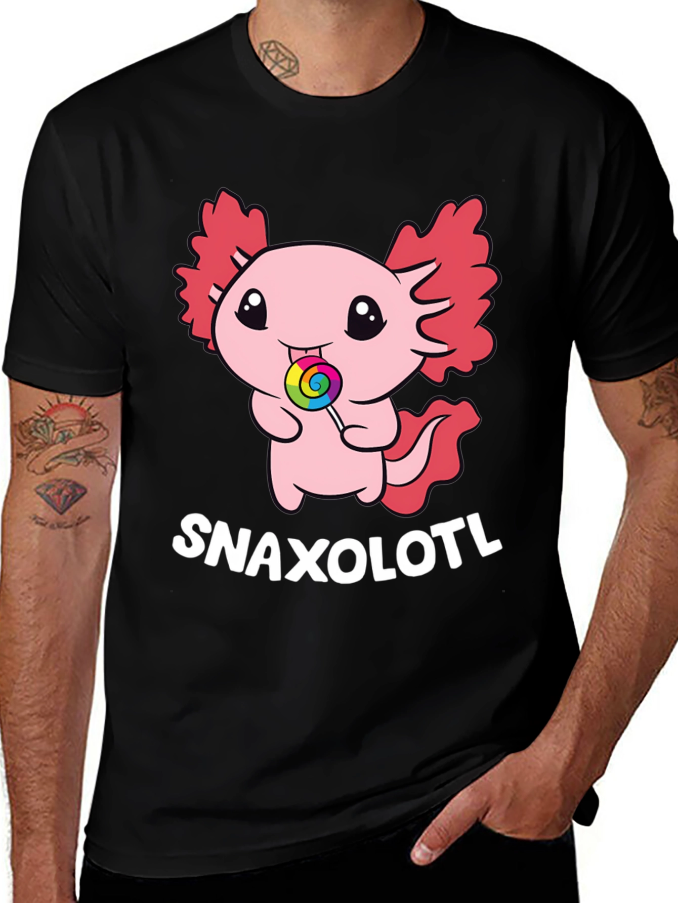 Variant 15 of Snaxolotl T-Shirt - Cute Axolotl Candy Tee