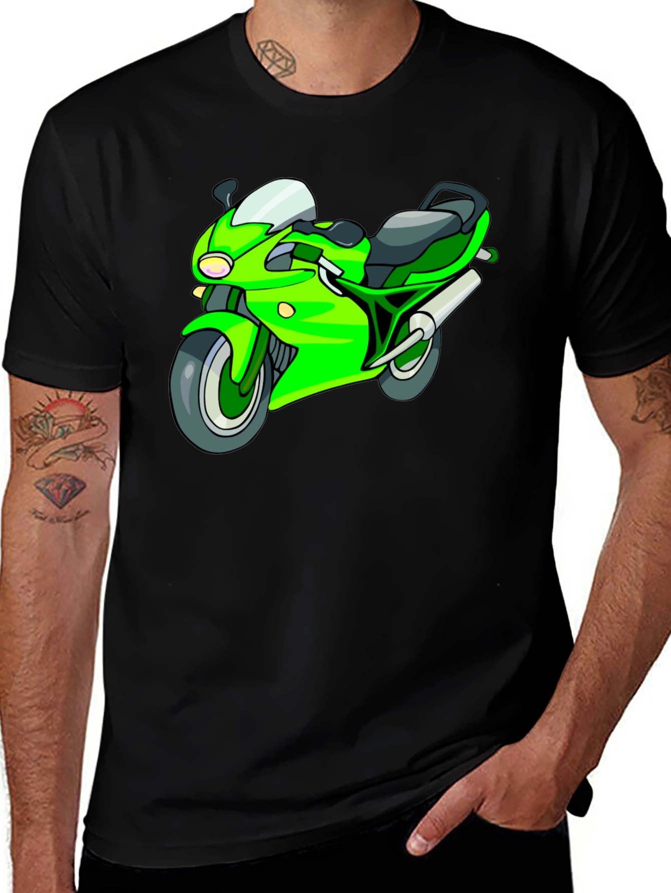 Variant 4 of Motorcycle Graphic Tee - Cool Biker T-Shirt
