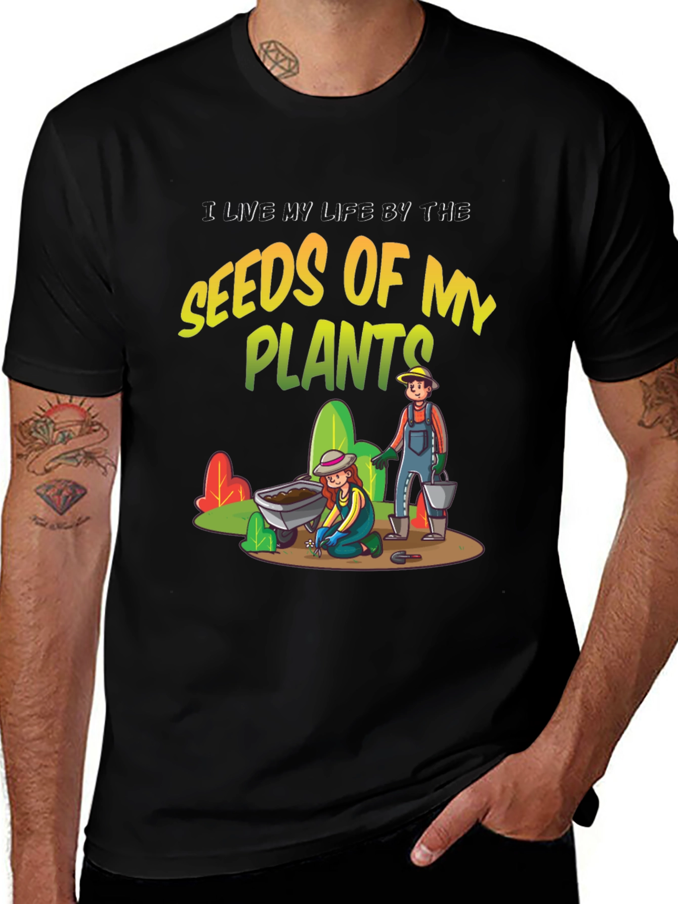 Variant 7 of Gardener T-Shirt: Seeds of My Plants Graphic Tee