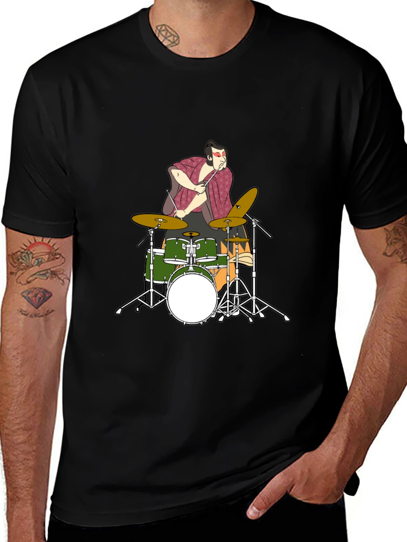 Variant 7 of Musician Drum Kit Graphic Tee