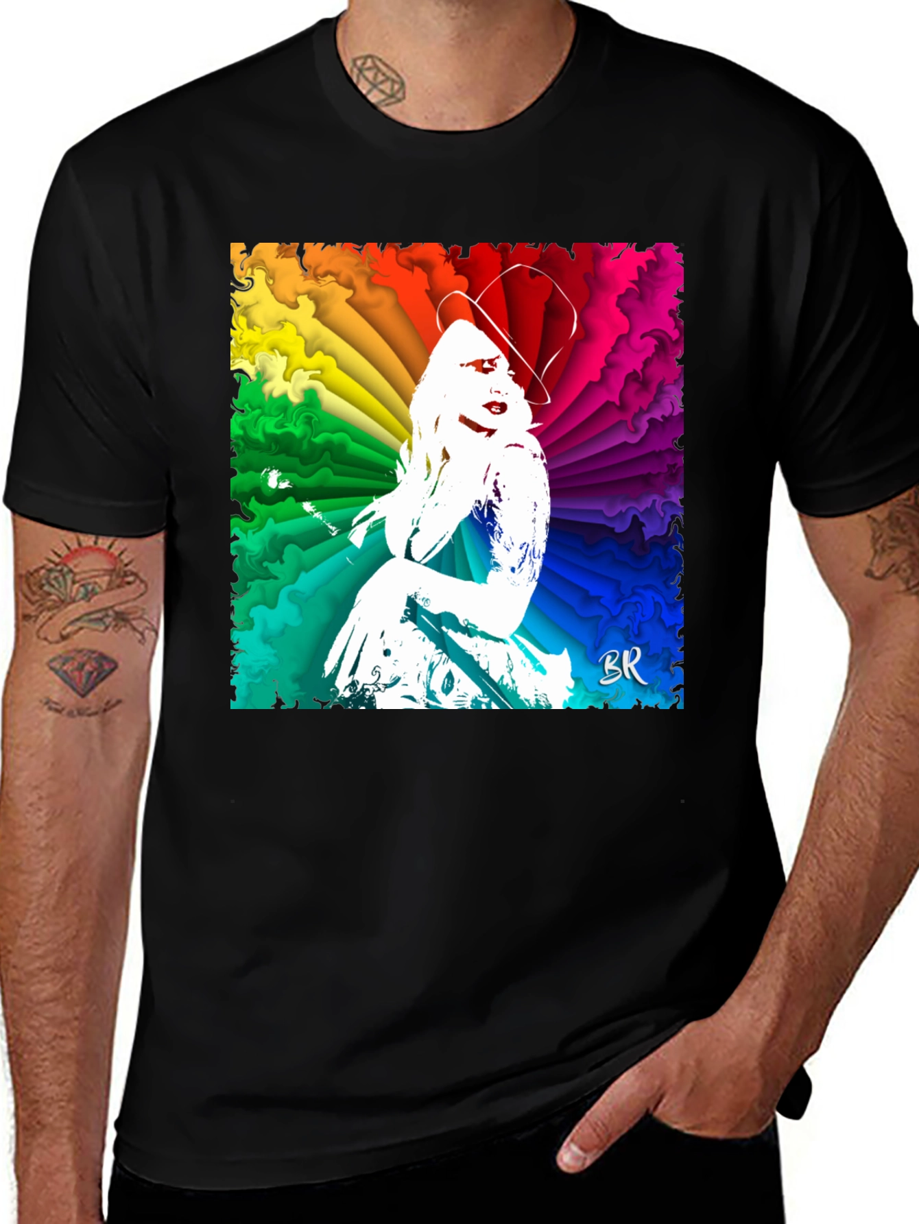 Variant 6 of Vibrant Rainbow Woman Graphic T-Shirt