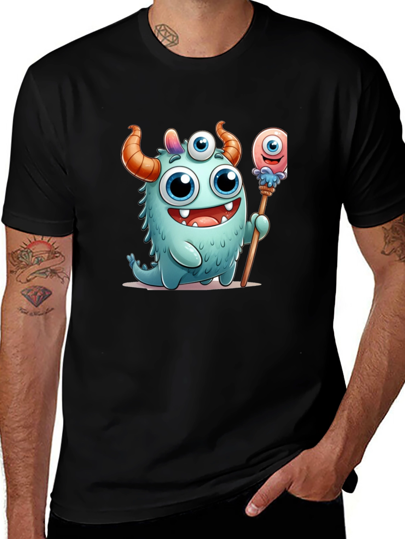 Variant 3 of Cute Monster Graphic T-Shirt