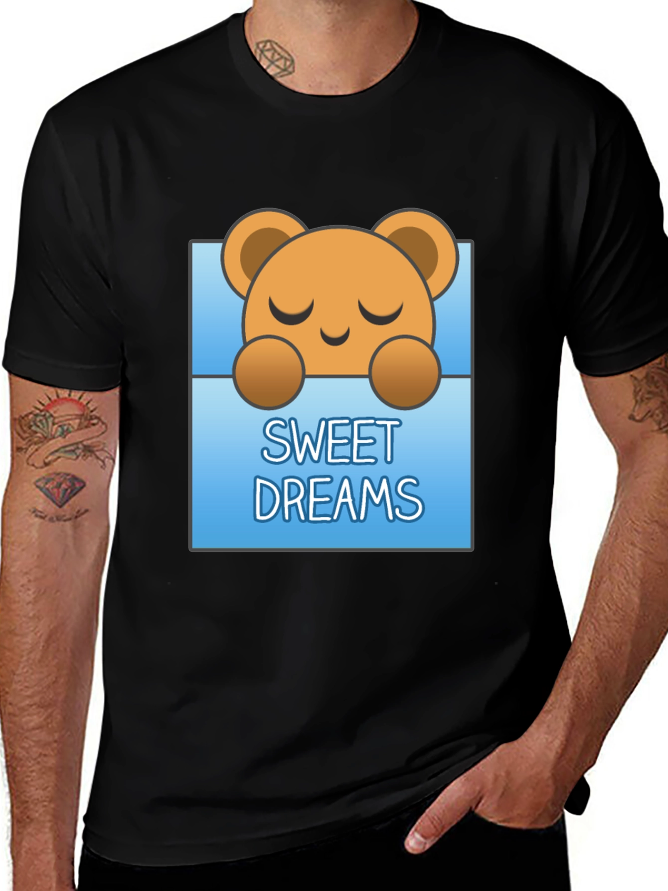 Variant 21 of Sweet Dreams Bear Graphic Tee - Soft Cotton
