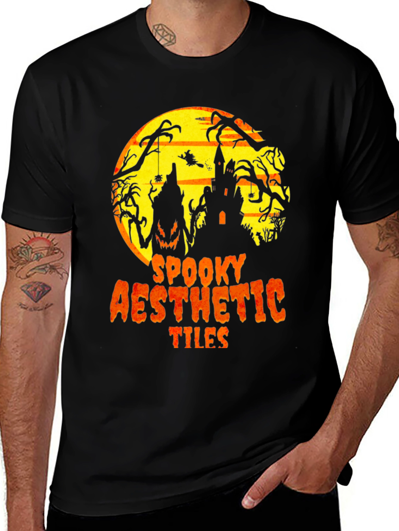 Variant 21 of Spooky Aesthetic Tiles Graphic T-Shirt