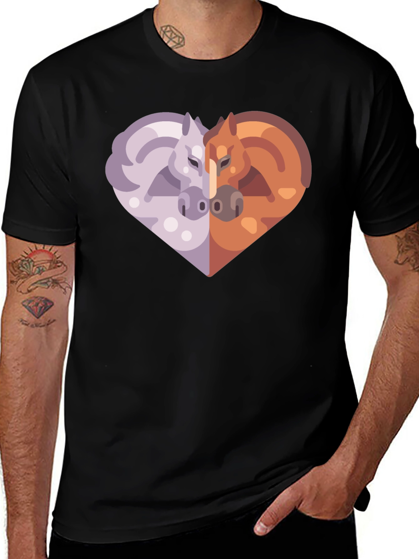 Variant 24 of Heart Horses Graphic Tee