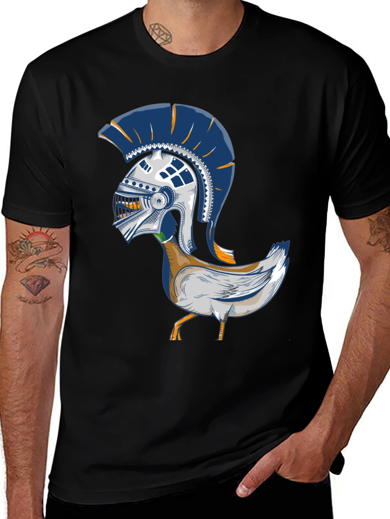 Variant 8 of Spartan Duck T-Shirt - Unique Graphic Tee
