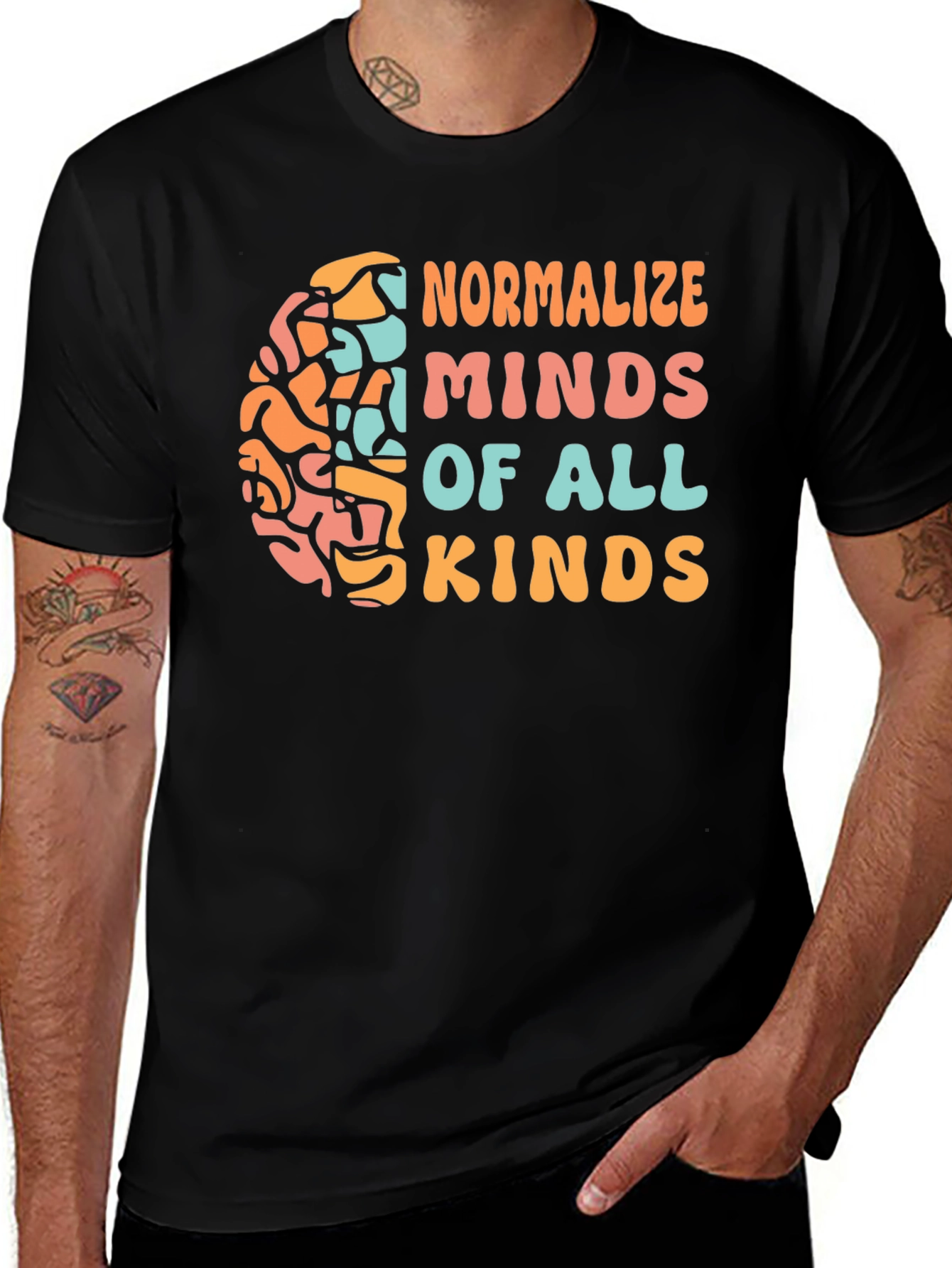 Variant 8 of Normalize Minds All Kinds Graphic Tee