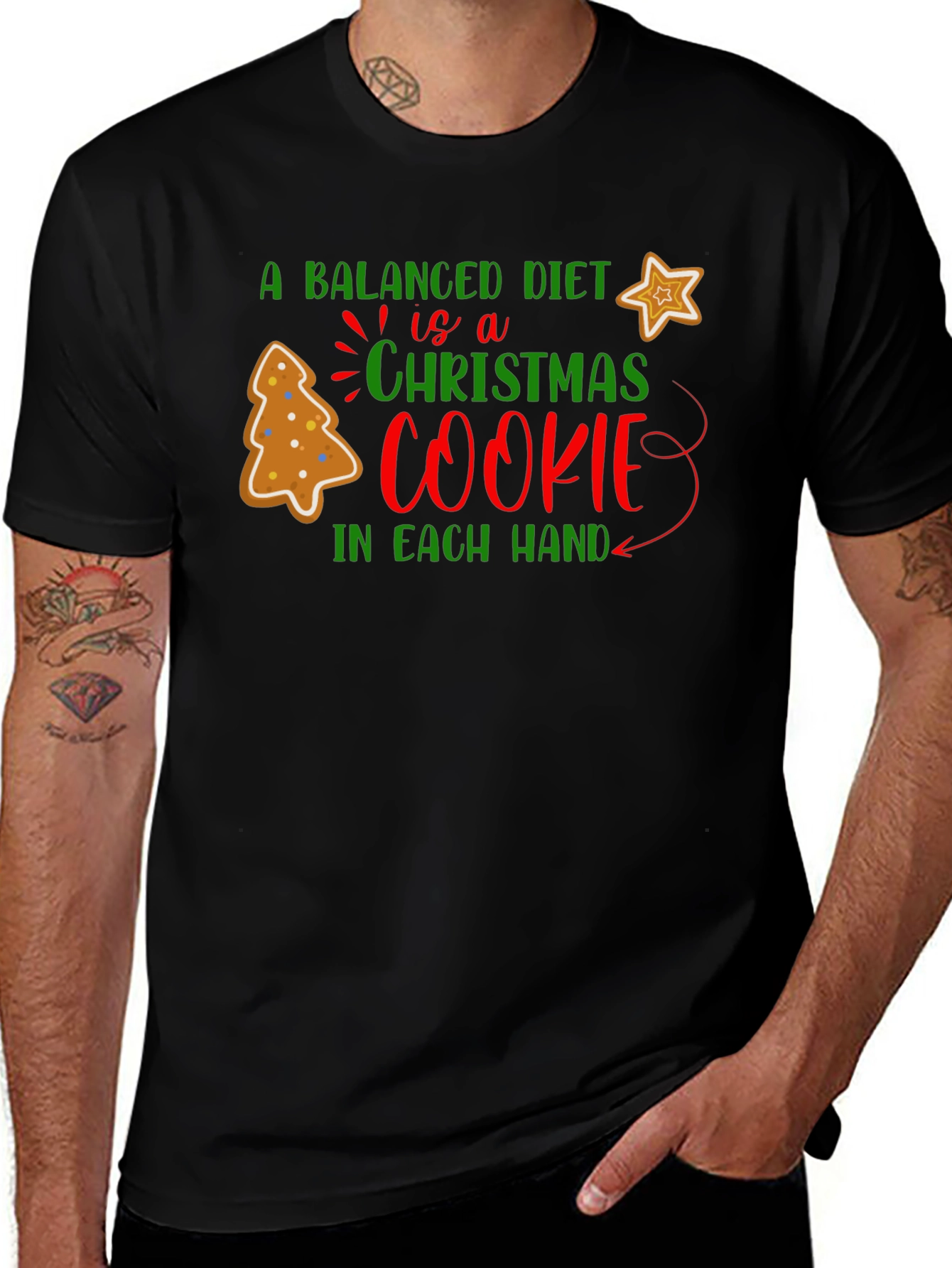 Christmas Cookie Balanced Diet T-Shirt