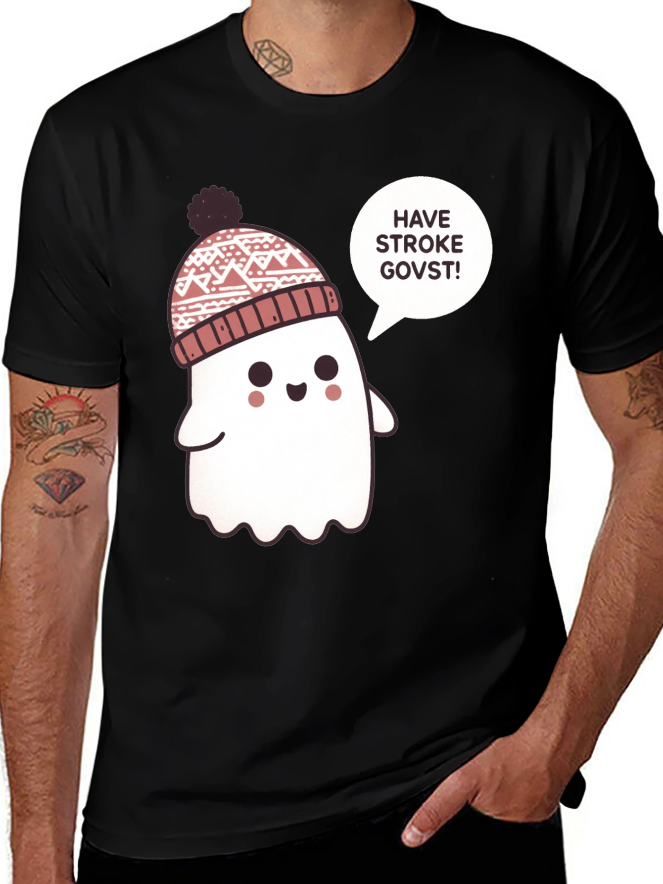 Variant 3 of Cute Ghost T-Shirt - Have a Stroke Govst! Tee