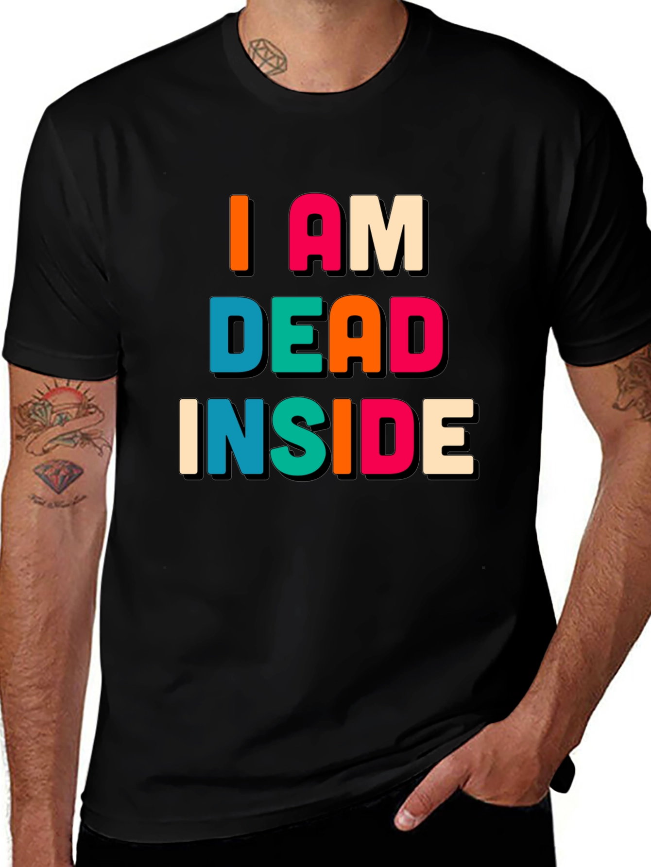 Variant 24 of I am Dead Inside Black Graphic Tee