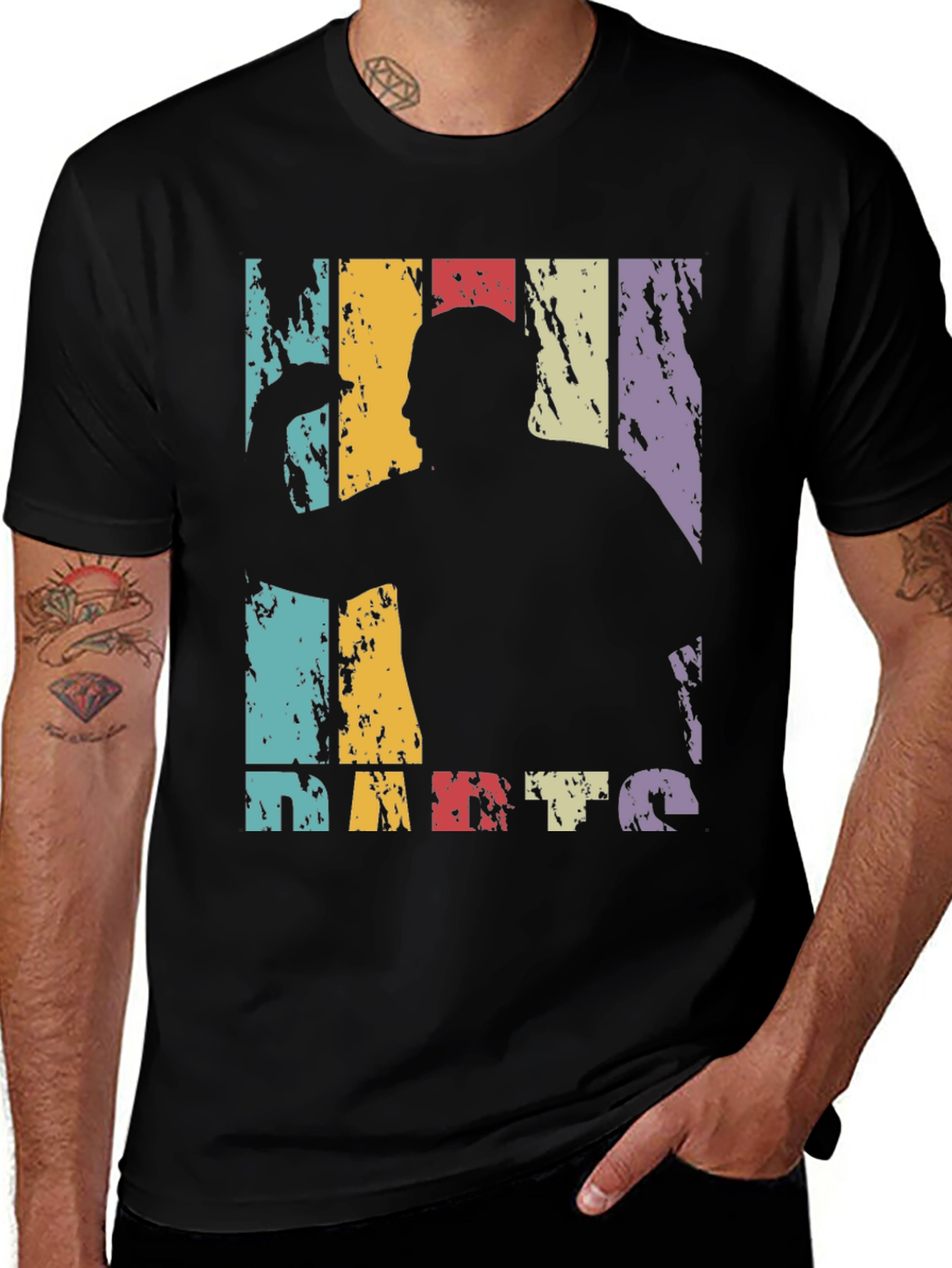 Variant 28 of Retro Darts Player Graphic Tee - Cool Sportswear