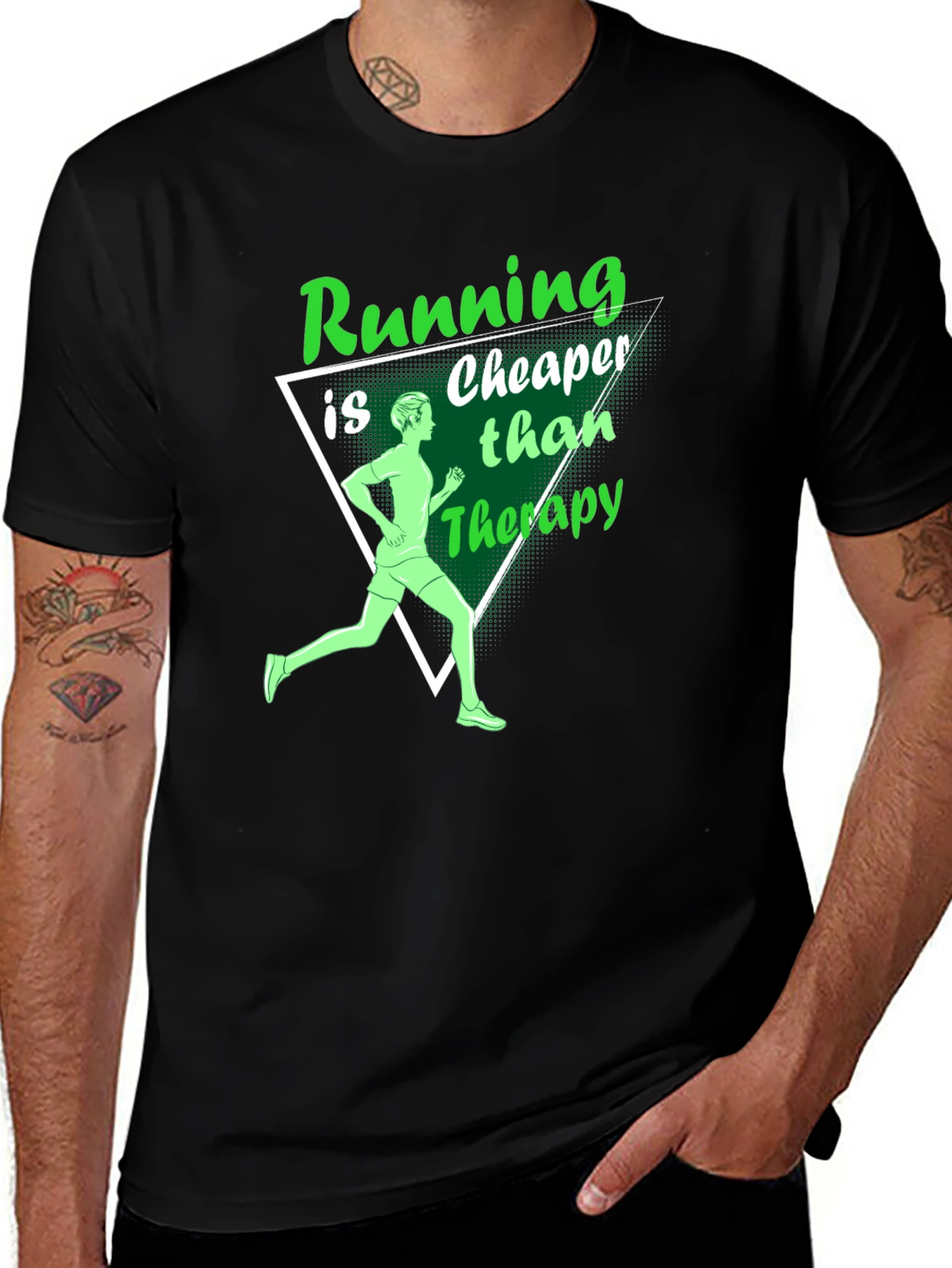 Variant 20 of Running is Cheaper Than Therapy Graphic Tee