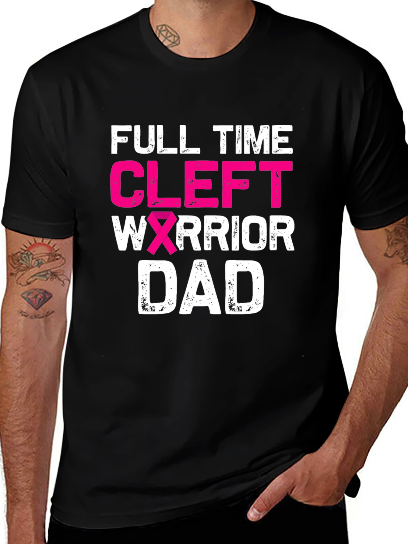Variant 17 of Cleft Warrior Dad Graphic Tee
