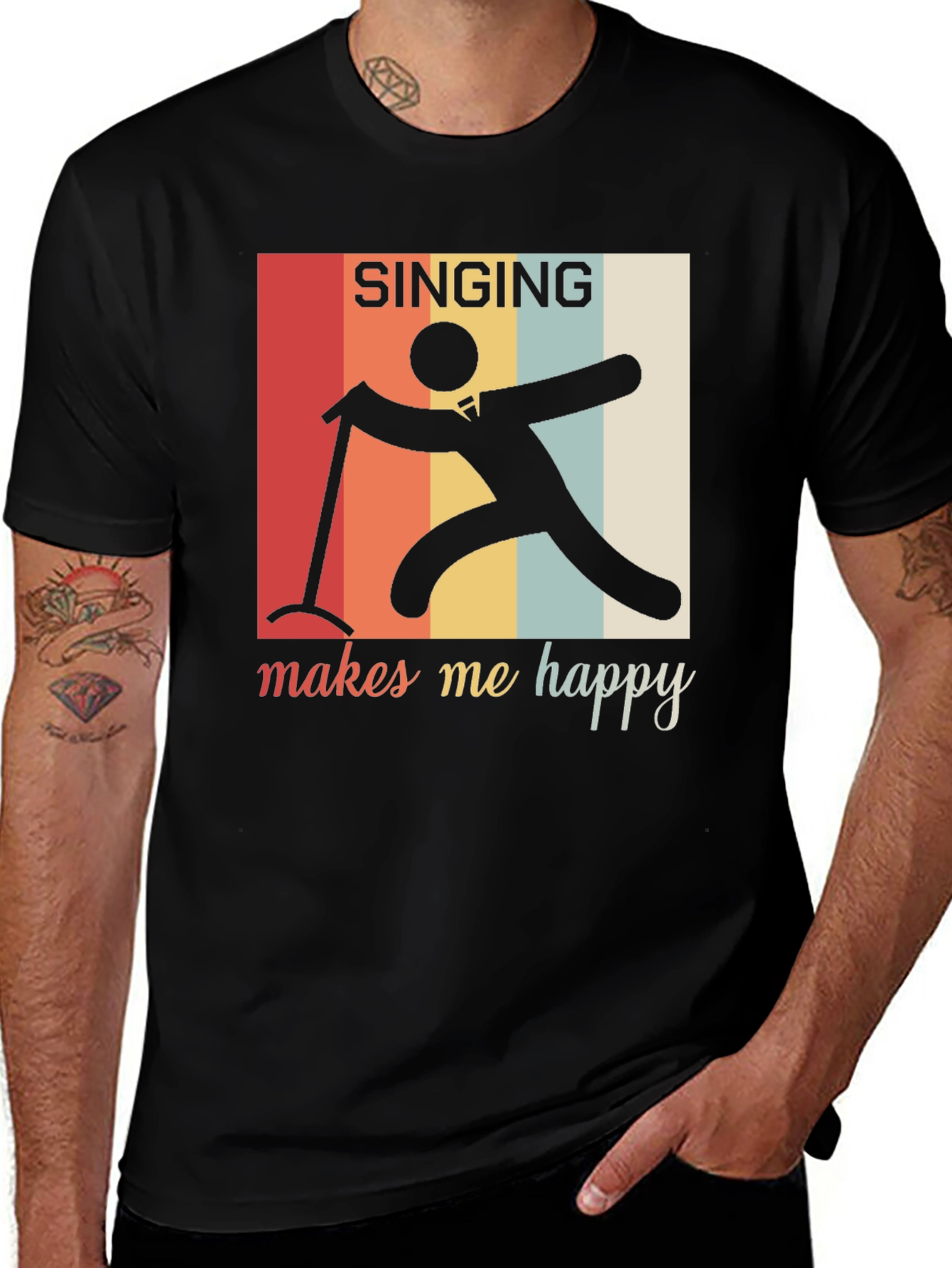Variant 19 of Singing Makes Me Happy T-Shirt