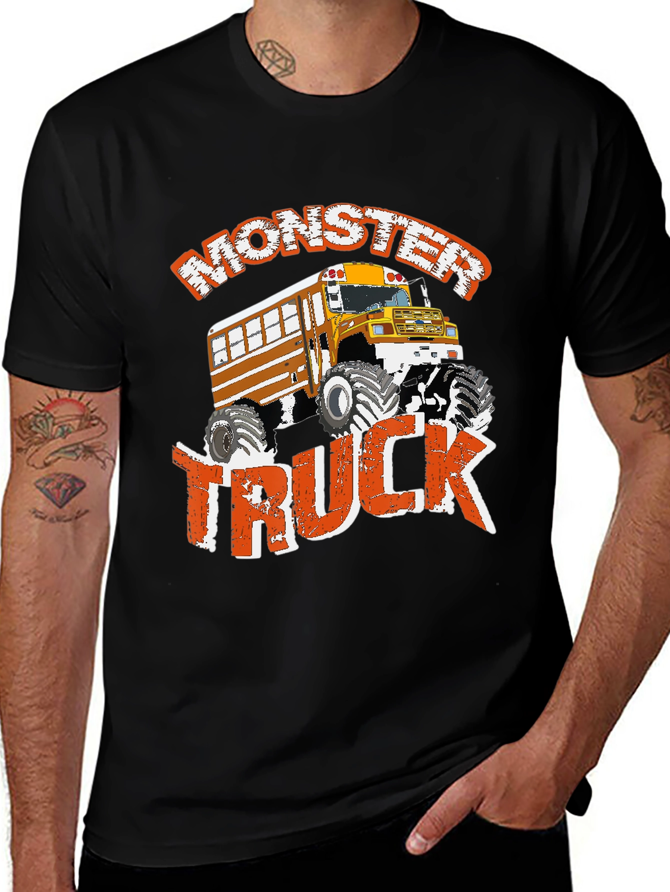 Variant 23 of Monster Truck School Bus T-Shirt - Fun Graphic Tee