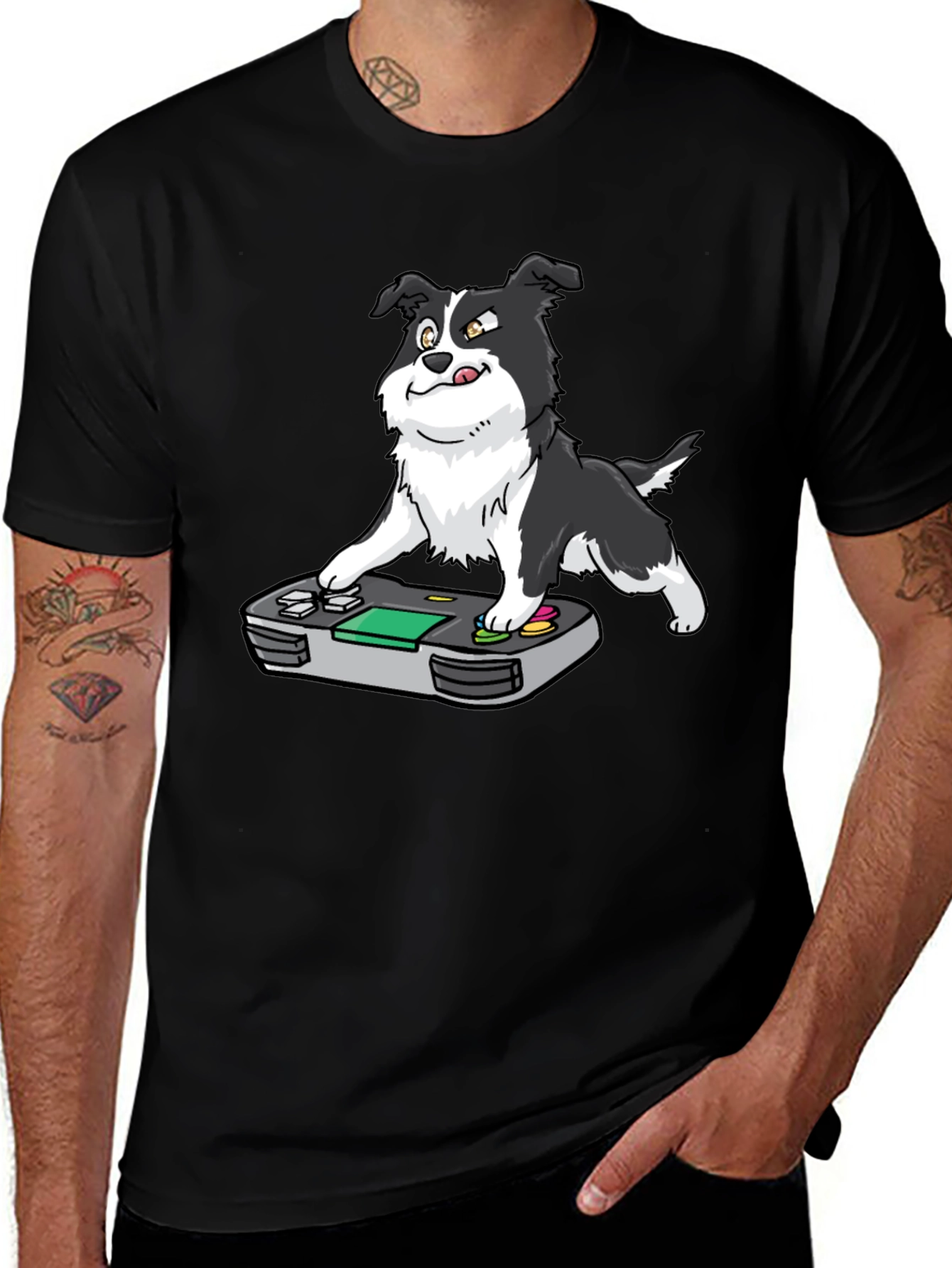 Variant 9 of Gamer Dog T-Shirt - Border Collie Controller
