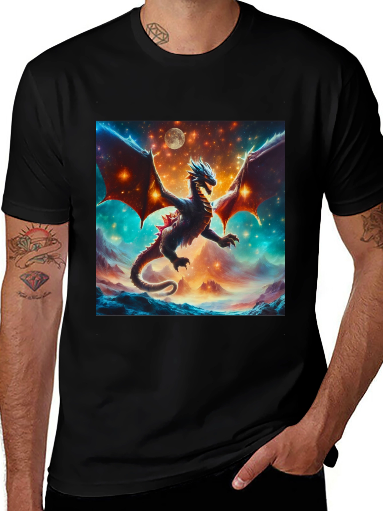 Variant 6 of Dragon Galaxy Black T-Shirt