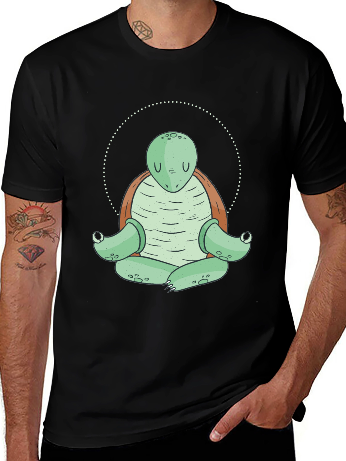 Variant 26 of Meditating Turtle T-Shirt - Zen Sea Turtle Tee