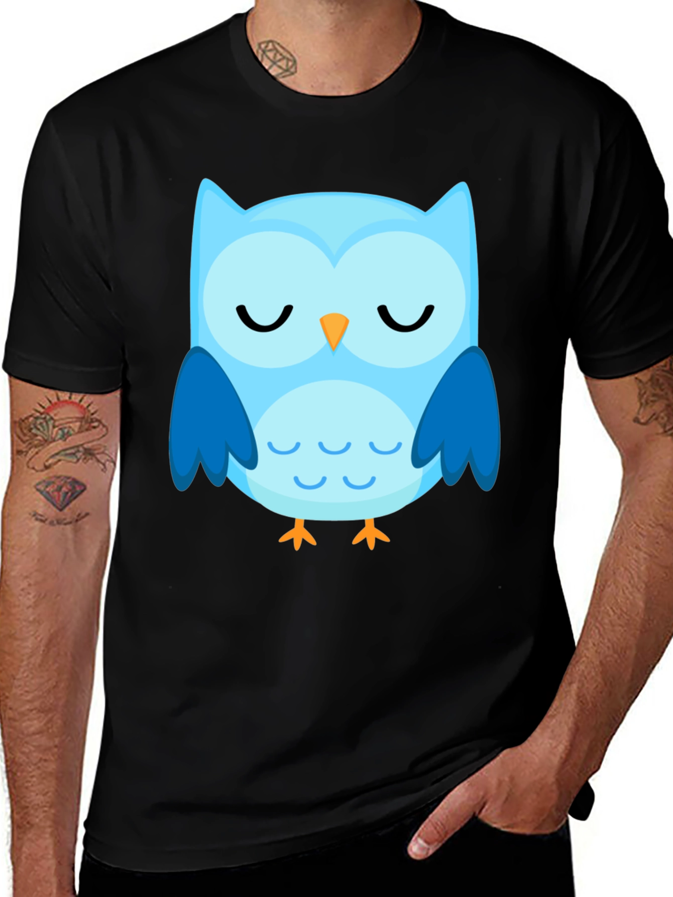Variant 13 of Cute Blue Owl Graphic T-Shirt