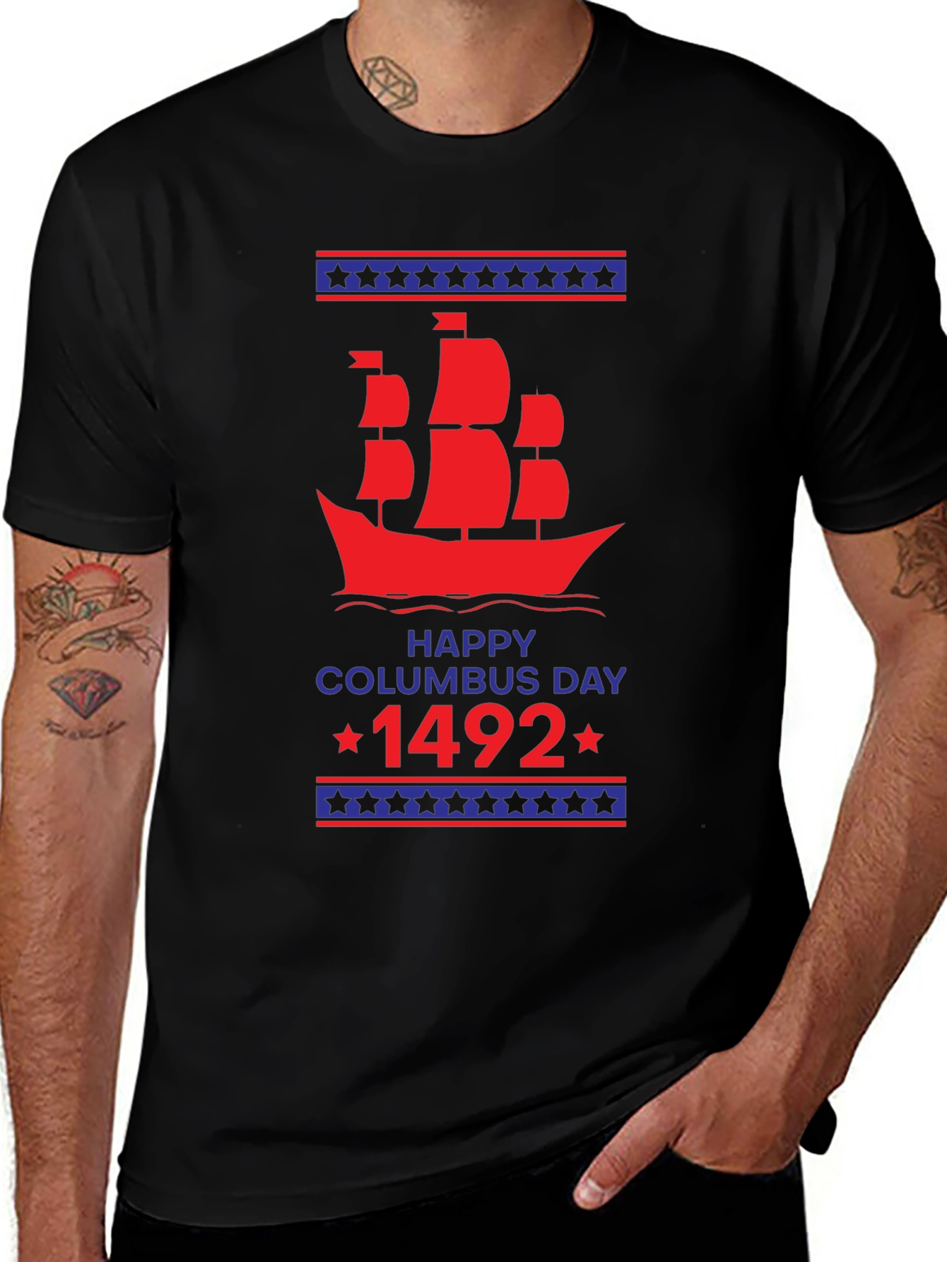 Happy Columbus Day 1492 Graphic T-Shirt