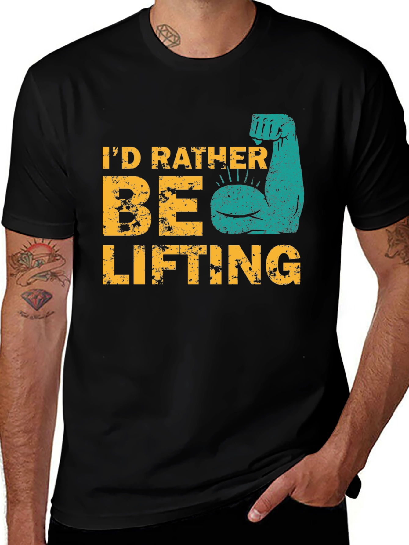 Variant 8 of I'd Rather Be Lifting Graphic T-Shirt
