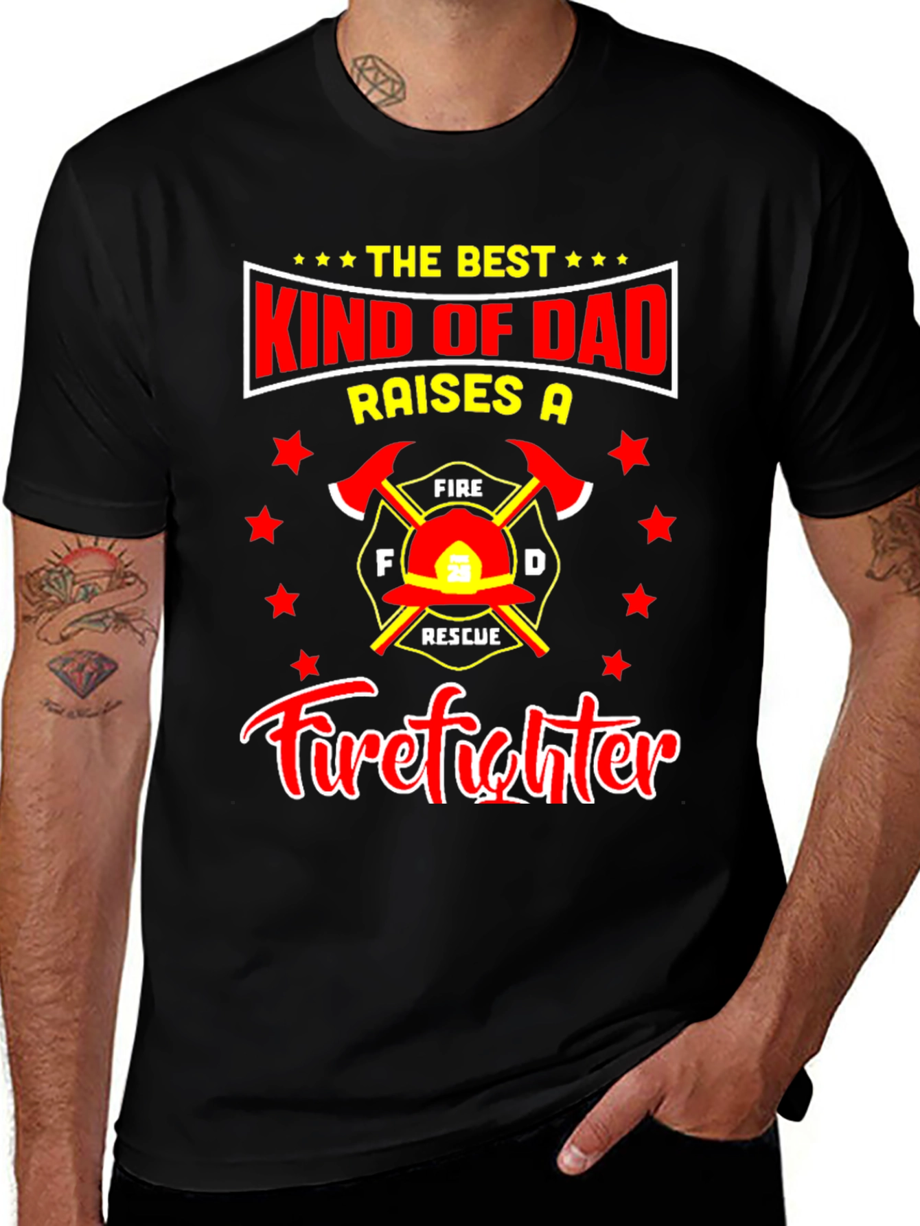 Variant 20 of Firefighter Dad T-Shirt: Best Kind of Dad